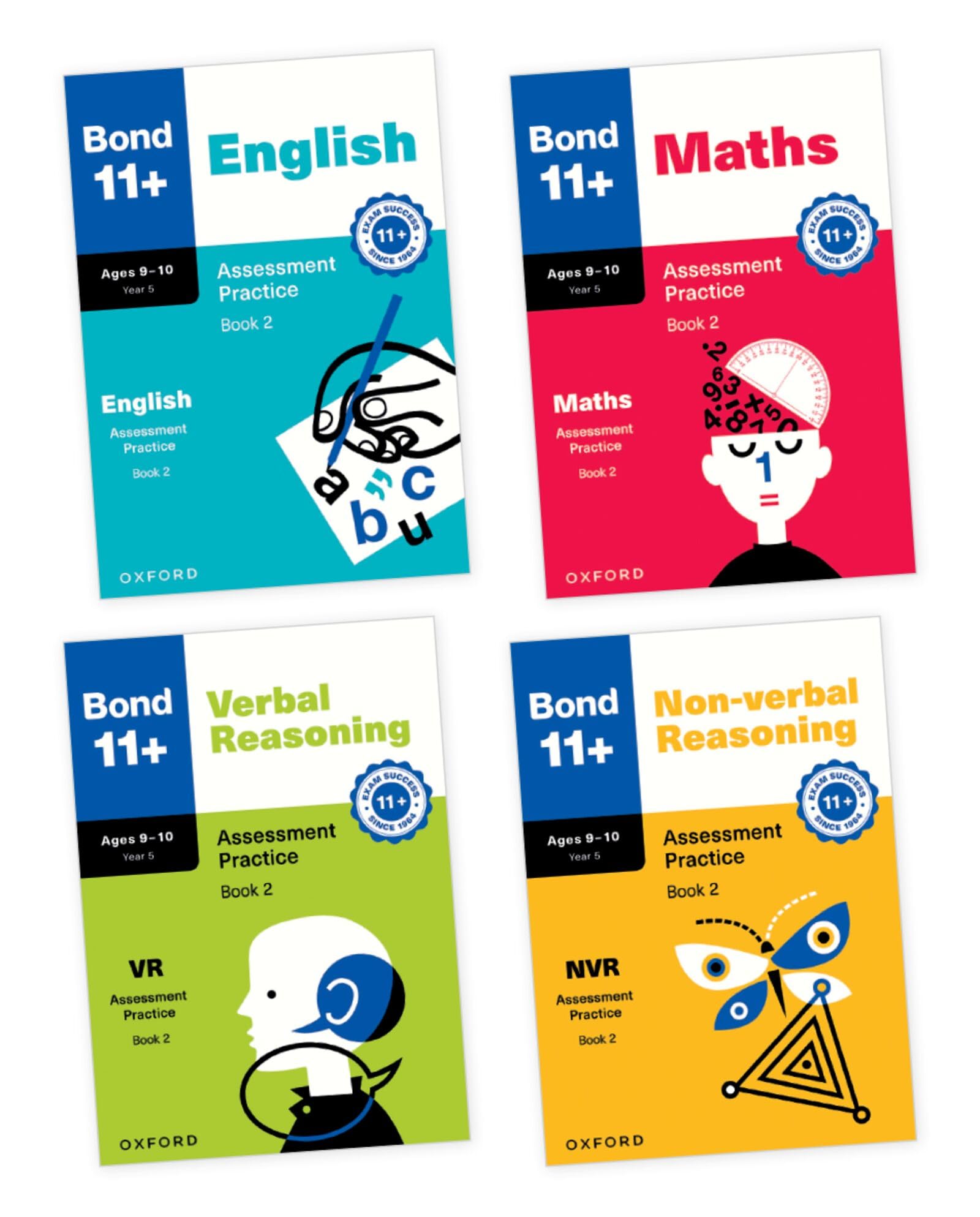 Bond 11+ Assessment Practice Papers Bundle for Age 9-10 (Book 2) | For GL Assessment 2026 and other 11 plus exams | English, Maths, Verbal Reasoning and Non-verbal Reasoning (Bond: Assessment Papers)