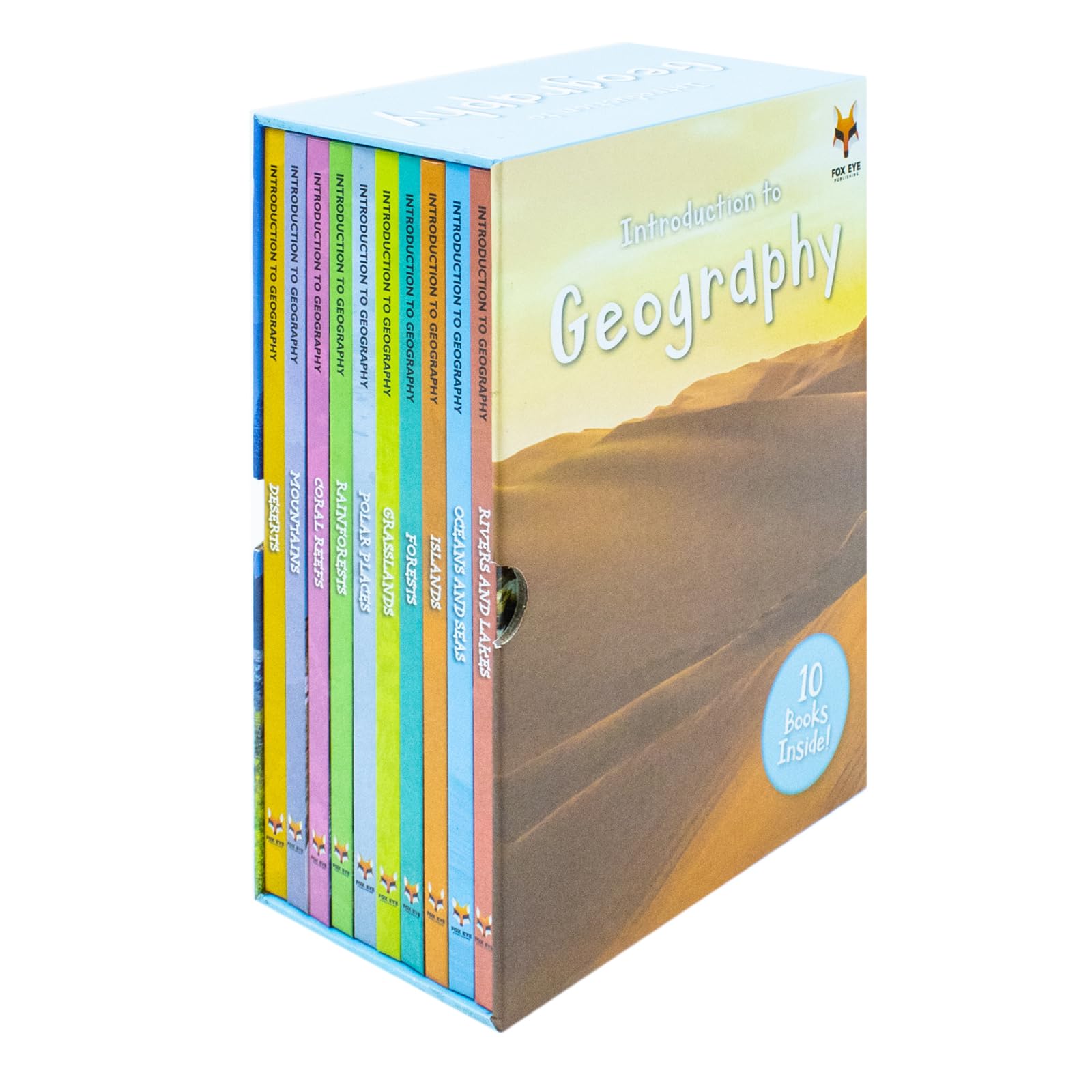 Childrens Introduction To Geography For Beginners 10 Hardback Book Collection Set:: (Coral Reefs, Deserts, Forests, Grasslands, Islands, Mountains, ... Polar Places, Rainforests, Rivers and Lakes)