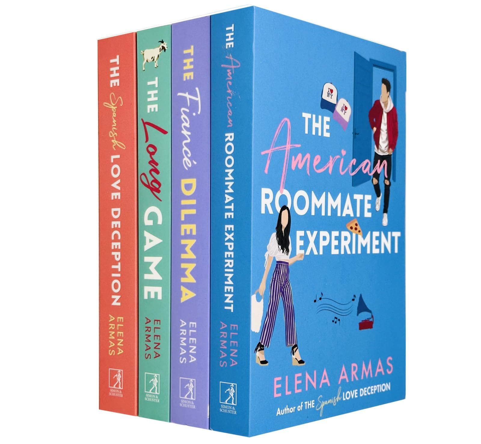 Elena Armas Collection 4 Books Set (The American Roommate Experiment, The Fiance Dilemma, The Spanish Love Deception and The Long Game) | Paperback