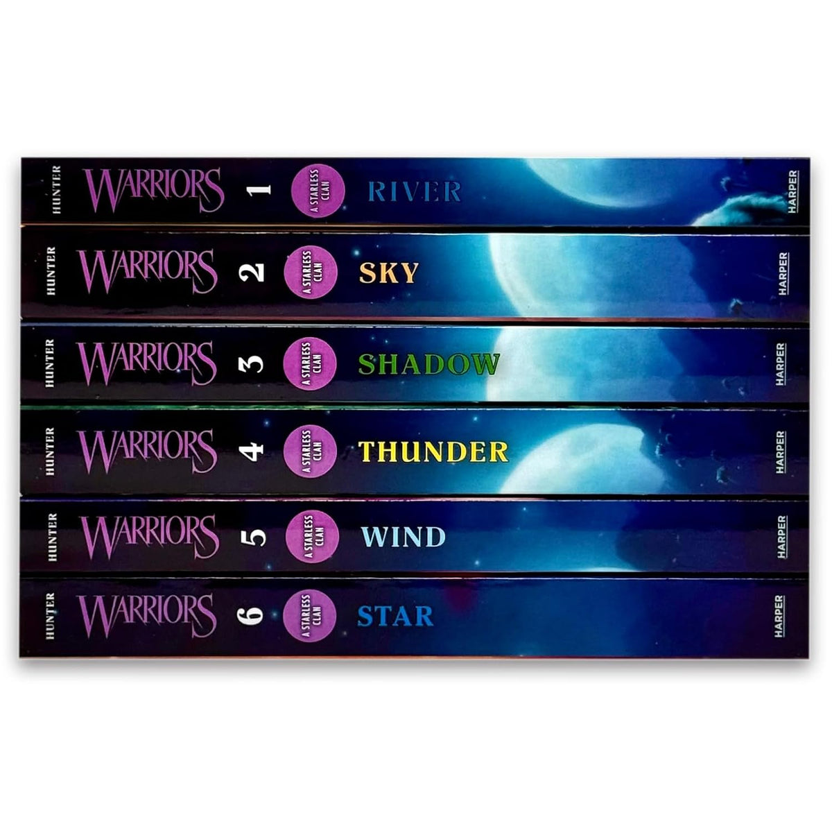 Warrior Cats Series 8 – A Starless Clan 6 Books Collection Set by Erin Hunter | River, Sky, Shadow, Thunder, Wind & Star | Children's Fantasy Adventure Series