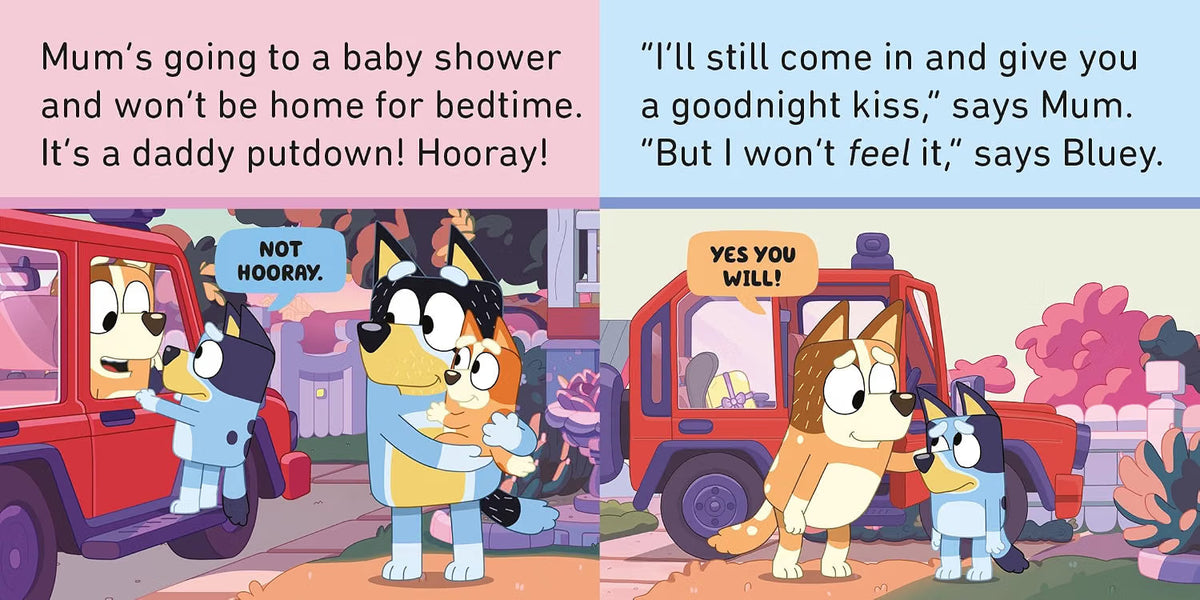 Bluey: Bedtime Little Library Includes – Fruit Bat, Daddy Putdown, Burger Shop & Sleepytime | Board Book Set for Toddlers