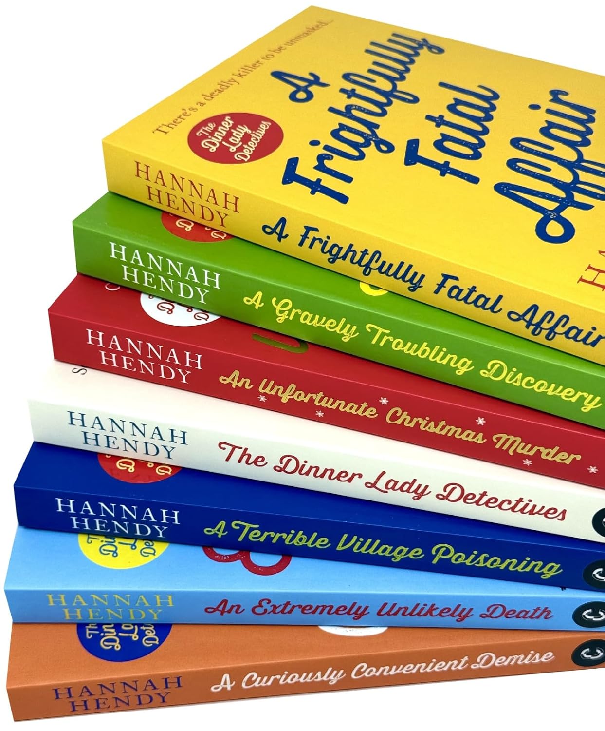 The Dinner Lady Detectives Series 7 Books Collection Set By Hannah Hendy (The Dinner Lady Detectives,An Unfortunate Christmas Murder,A Terrible Village Poisoning,Curiously Convenient Demise & More)