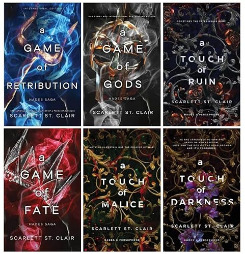 Hades x Persephone Saga by Scarlett St. Clair – 6 Book Collection Set | Fantasy Romance, Mythology, Darkness, Fate, Ruin, Retribution & Gods