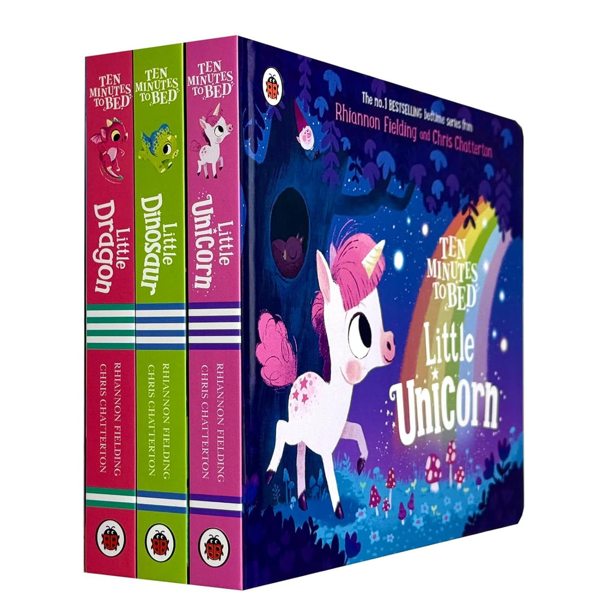 Ten Minutes to Bed Series 3 Books Collection Set by Rhiannon Fielding (Little Dinosaur, Little Unicorn, Little dragon) | Boardbook