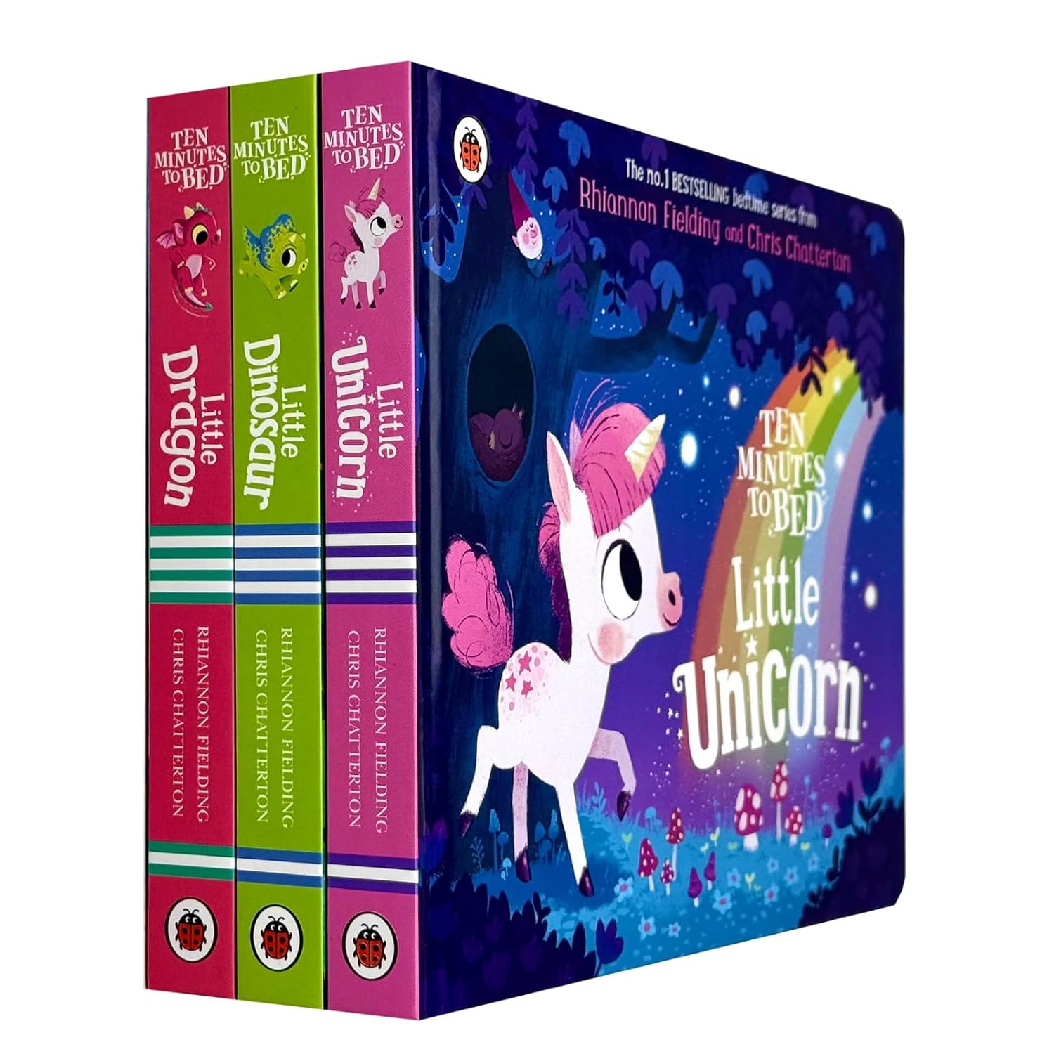 Ten Minutes to Bed Series 3 Books Collection Set by Rhiannon Fielding (Little Dinosaur, Little Unicorn, Little dragon) | Boardbook
