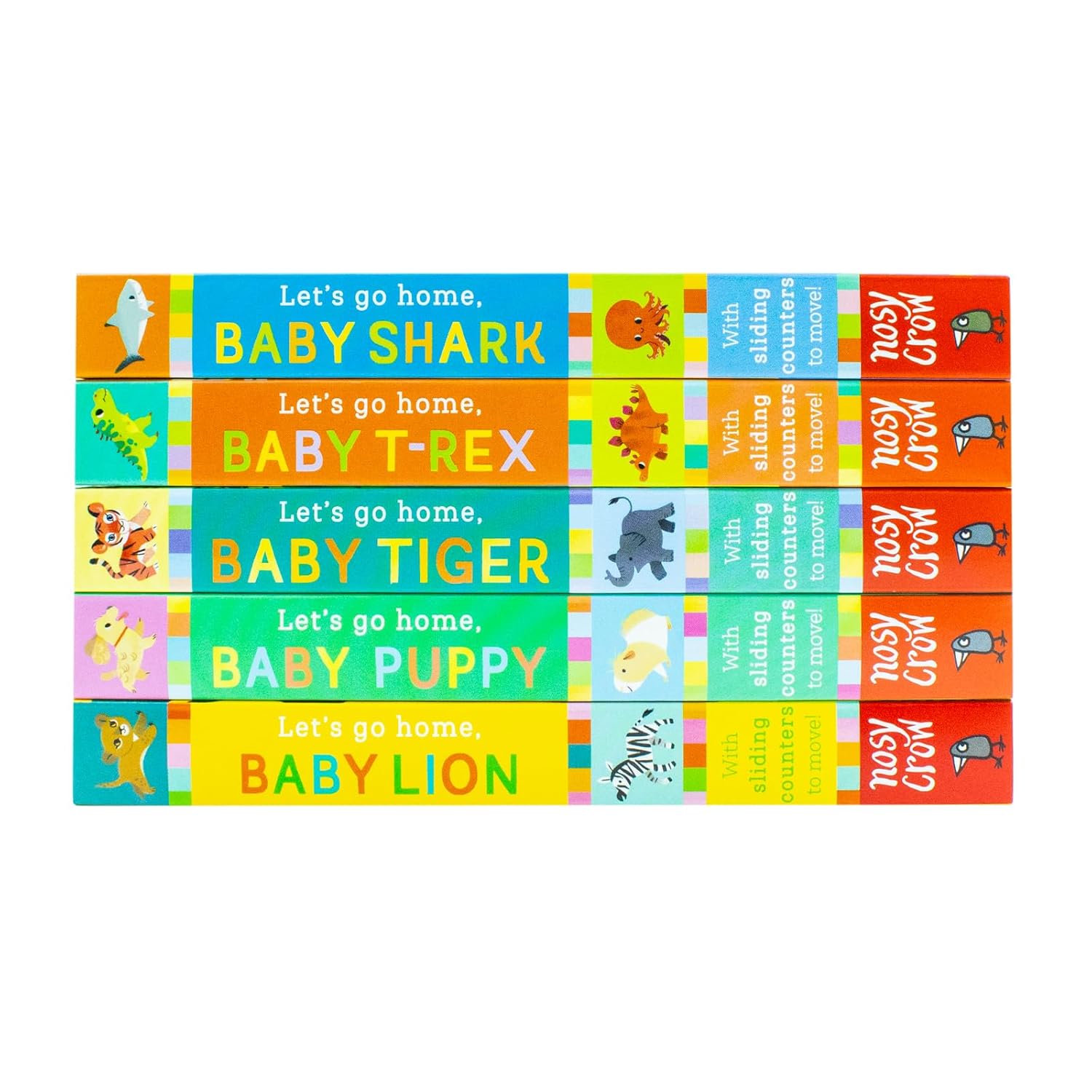 Let’s Go Home Series 5 Books Collection Set by David Bedford – Adorable Animal Adventures for Little Readers | Baby Shark, Baby T-Rex, Baby Tiger, Baby Puppy and Baby Lion