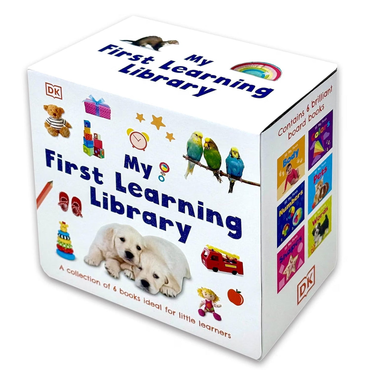 DK My First Learning Library 6 Book Box Set – My First Body, Colors, Numbers, Pets, Shapes & Words | Board Books for Toddlers