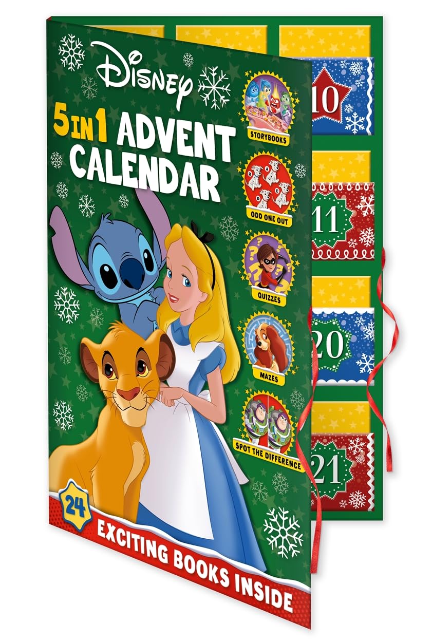 Disney: 5-in-1 Advent Calendar (Countdown to Christmas with stories, activities and quizzes!)- Filled with 24 fun surprises