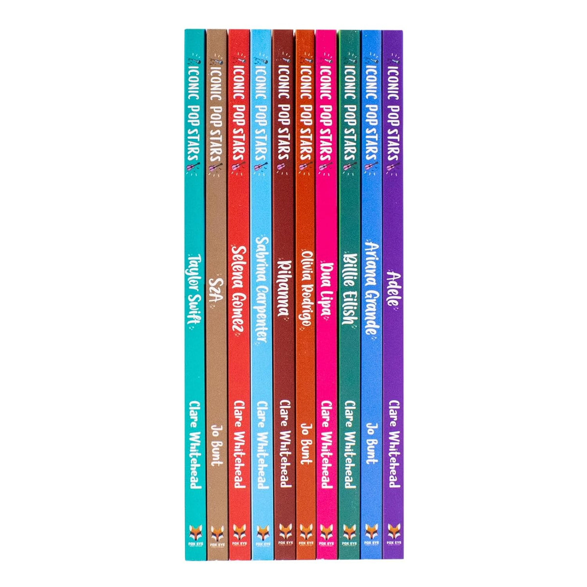 Iconic Music Pop stars 10 Story Books Box Set: Rise to Becoming a Super star (Taylor Swift, Sabrina Carpenter, Ariana Grande, Billie Eilish, SZA, Olivia ... Gomez, Adele, Dua Lipa) (Iconic Popstars) | Paperback