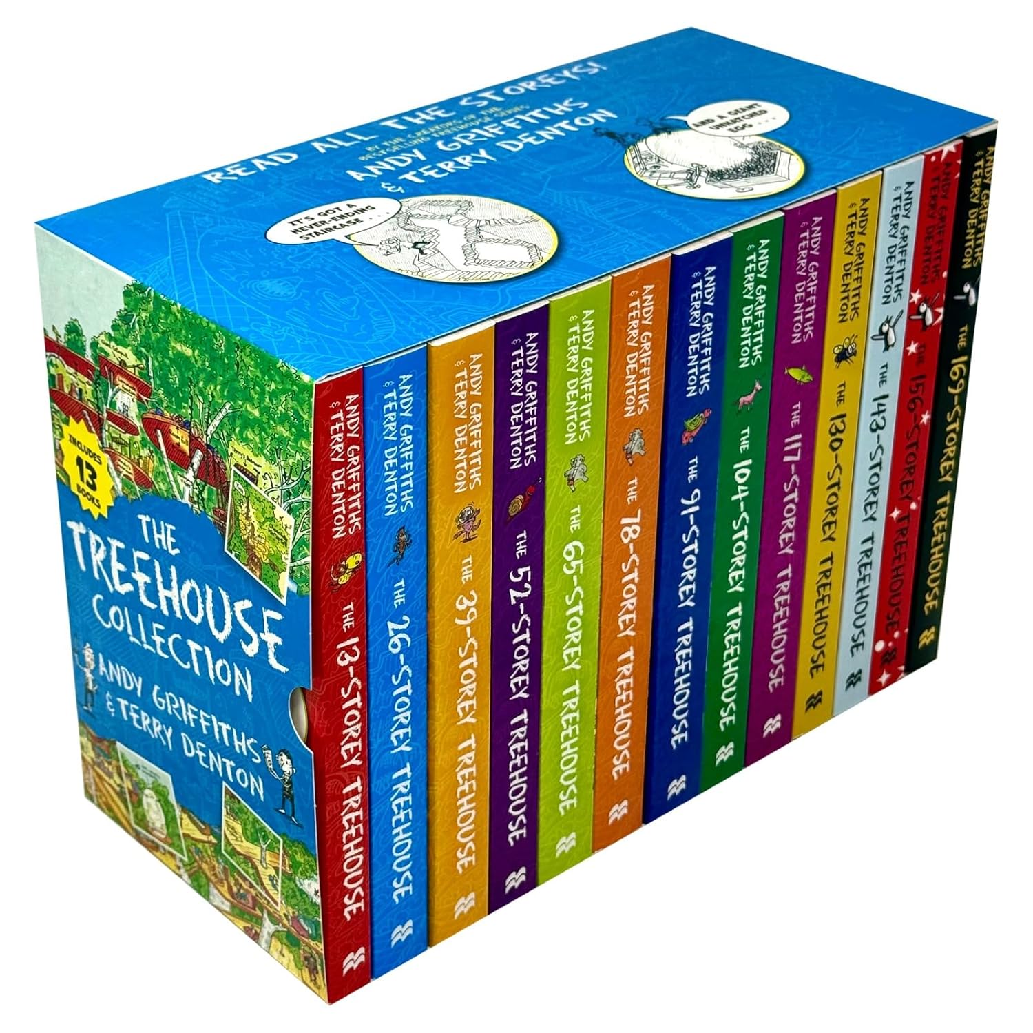 The Treehouse Series 1-13 Books Box set Collection by Andy Griffiths & Terry Denton|Fun & Hilarious Children's Adventure| Illustrated Stories for 8+ years