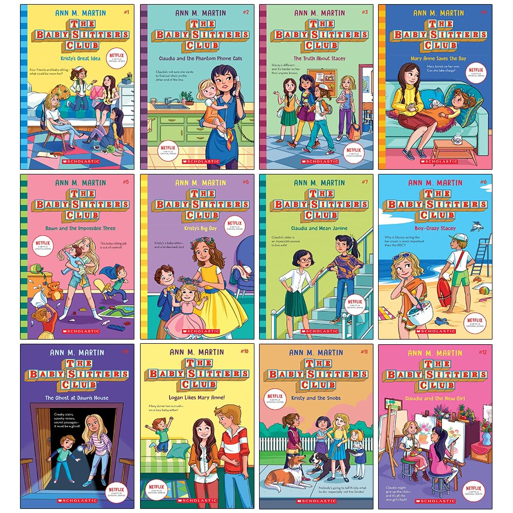 The Babysitters Club Books 1-12 Collection Set By Ann M. Martin (Kristy's Great Idea, Claudia and the Phantom Phone Calls, The Truth About Stacey, Mary Anne Saves the Day and More)