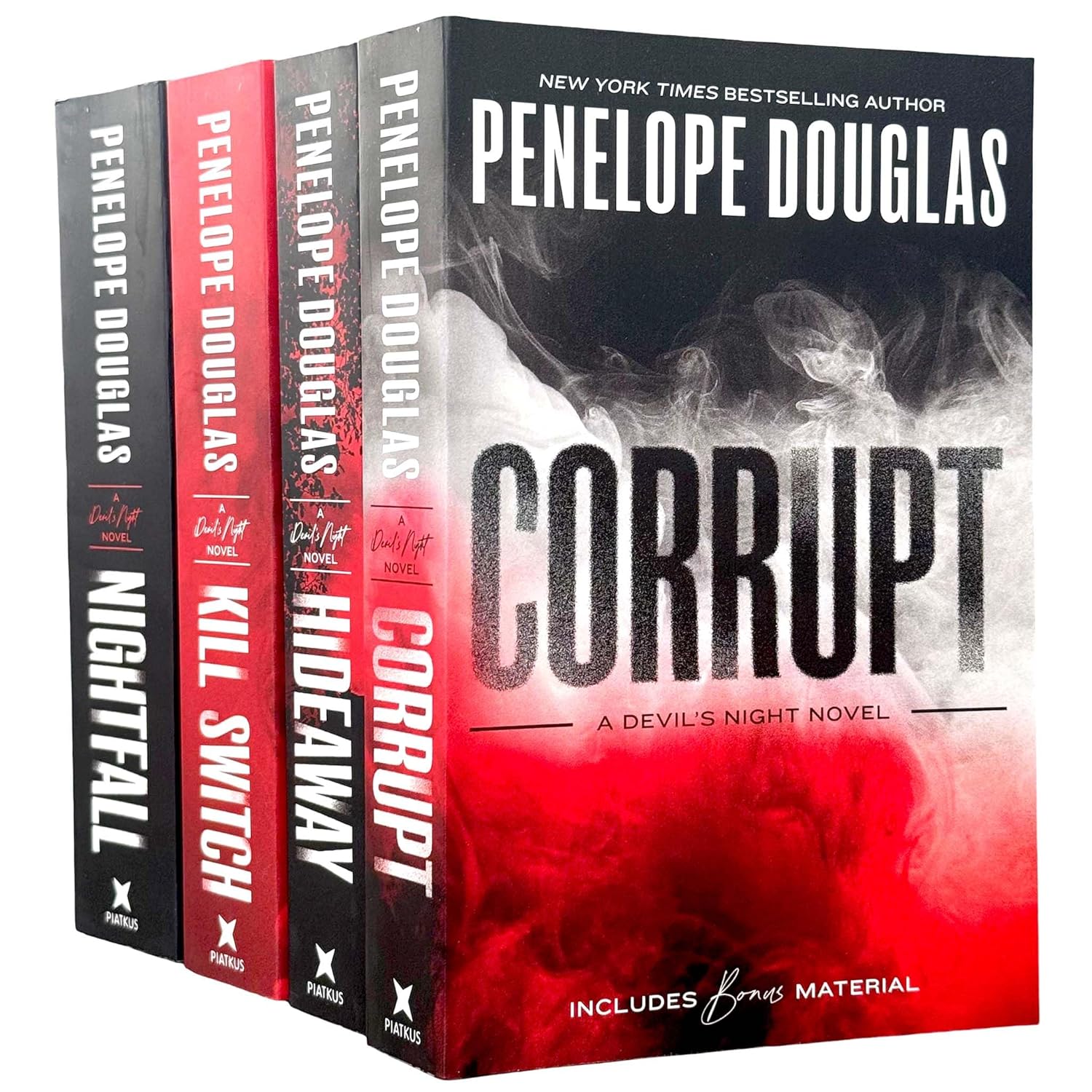 Devil's Night Series by Penelope Douglas– 4-Book Collection Set |Romantic Fiction, New Adult Suspense, Contemporary Love Stories, Bestselling Novels