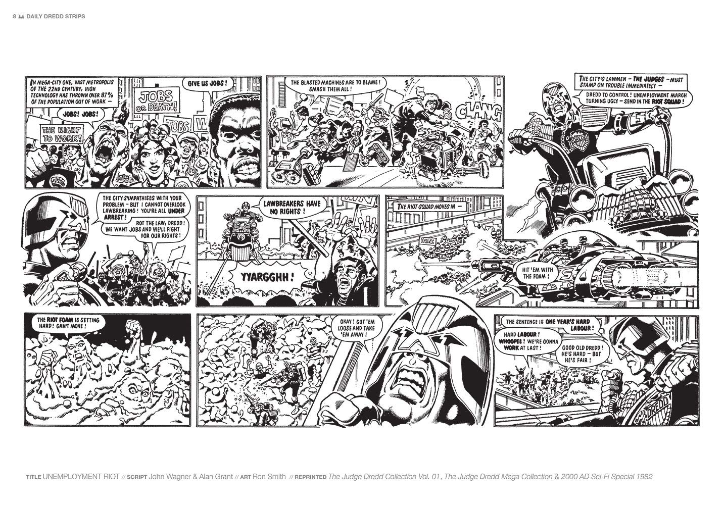 Judge Dredd: The Daily Dredds Volume One: 1981–1986 – Vintage Sci-Fi Comic Strips Collection | Hardcover