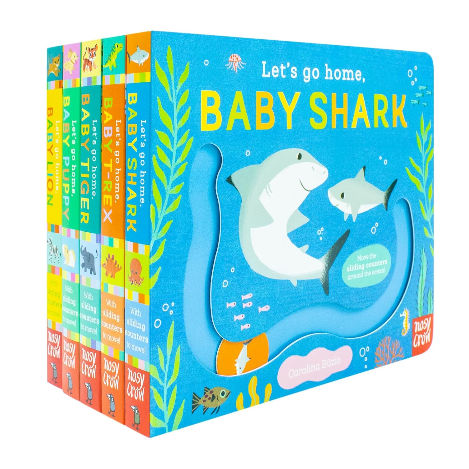 Let’s Go Home Series 5 Books Collection Set by David Bedford – Adorable Animal Adventures for Little Readers | Baby Shark, Baby T-Rex, Baby Tiger, Baby Puppy and Baby Lion