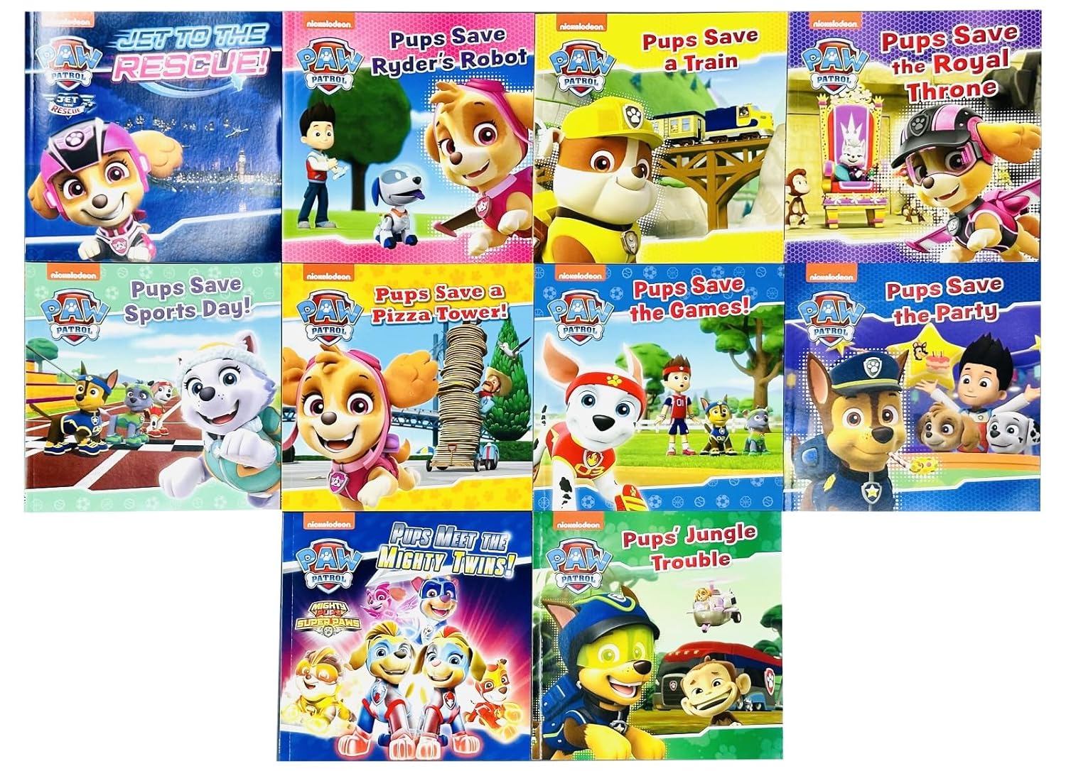 Paw Patrol Favourite Stories Collection Set in Paperback - 10 Books for Children aged 3+ from Nickelodeon