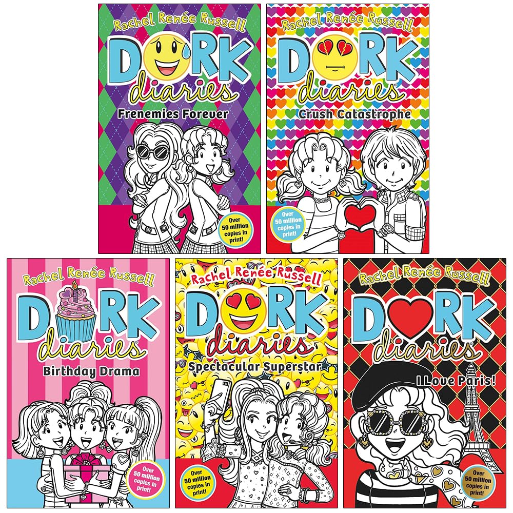 Dork Diaries 5-Book Collection (Volumes 11-15) by Rachel Renee Russell | Humorous & Imaginative Kids' Series – Friendship, School Life & Fun Stories