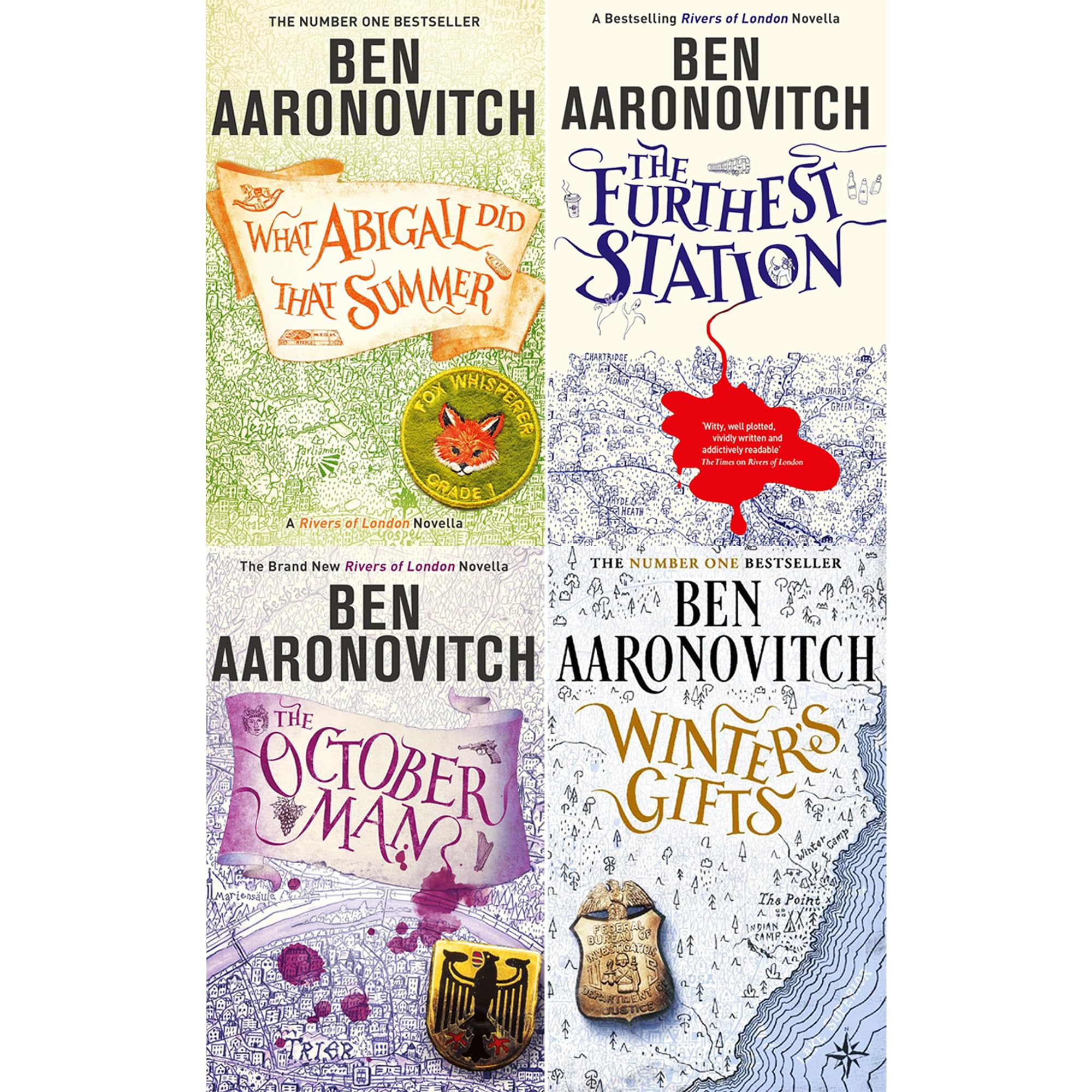 Rivers of London Novella Collection by Ben Aaronovitch (The Furthest Station, The October Man, What Abigail did that Summer, Winter's Gifts)