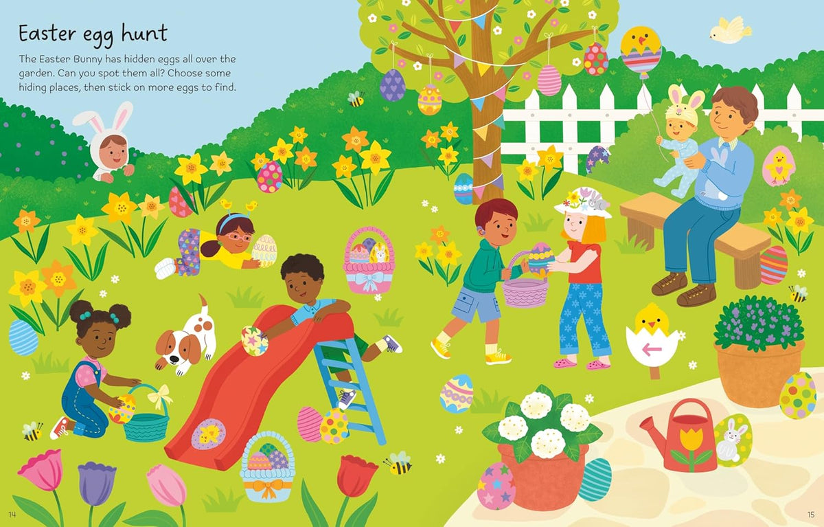 First Sticker Book Easter: A Sticker Activity Book with Eggs, Parades, and Bunnies by Holly Bathie | Board Book