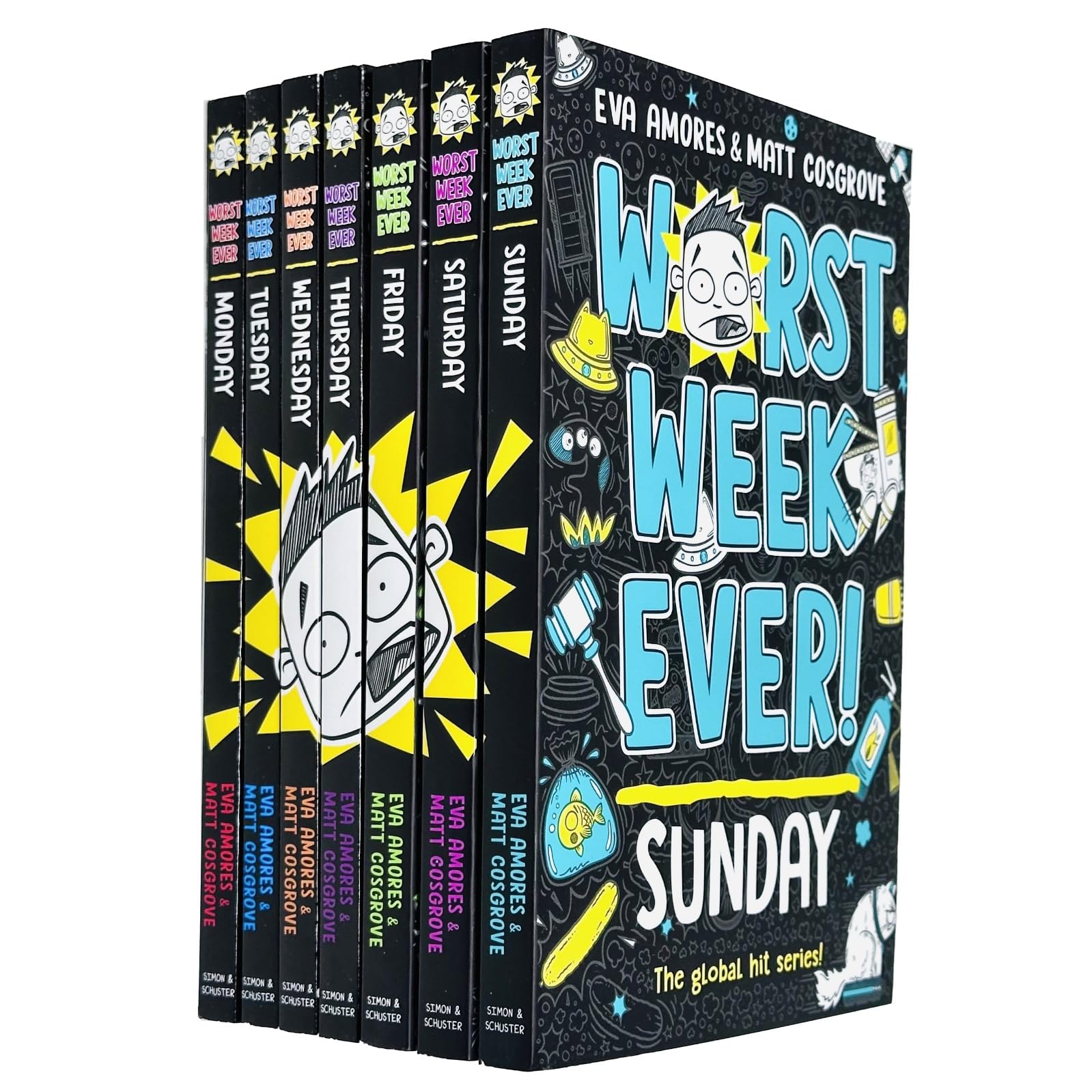 Worst Week Ever! Series 7 Books Collection Set By Eva Amores and Matt Cosgrove (Monday, Tuesday, Wednesday, Thursday, Friday, Saturday and Sunday)