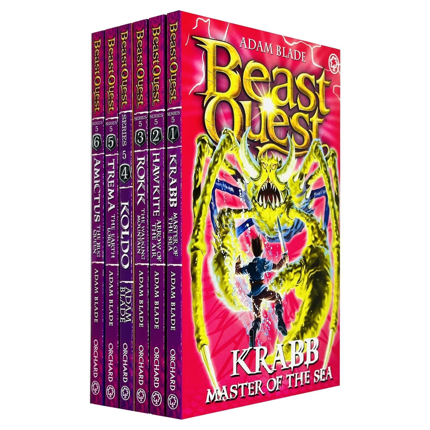 Beast Quest Series 5 – 6-Book Set by Adam Blade | Action-Packed Fantasy Adventure Books for Kids | Children's Fiction, Quests, Animals & Reading Fun