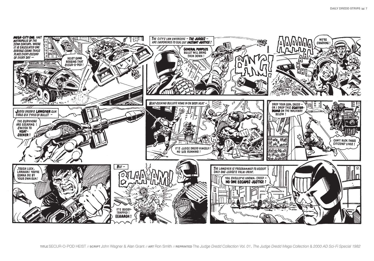 Judge Dredd: The Daily Dredds Volume One: 1981–1986 – Vintage Sci-Fi Comic Strips Collection | Hardcover