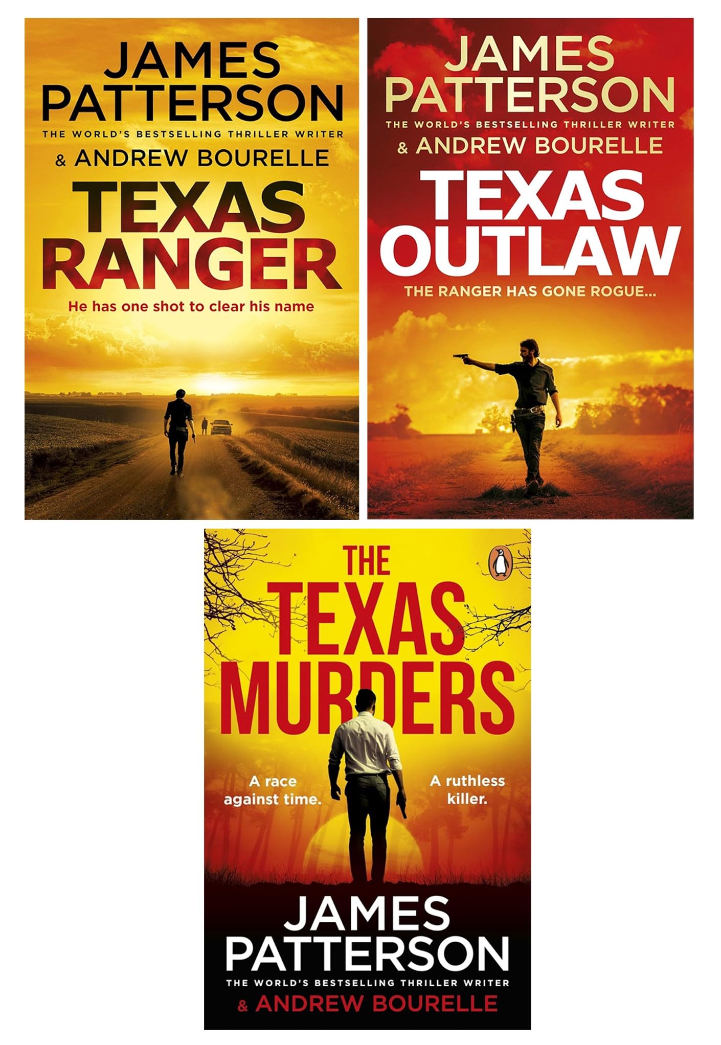 The Texas Ranger Series Book 1-3 by James Patterson 3 Books Collection Set (Texas Ranger, Texas Outlaw and The Texas Murders)
