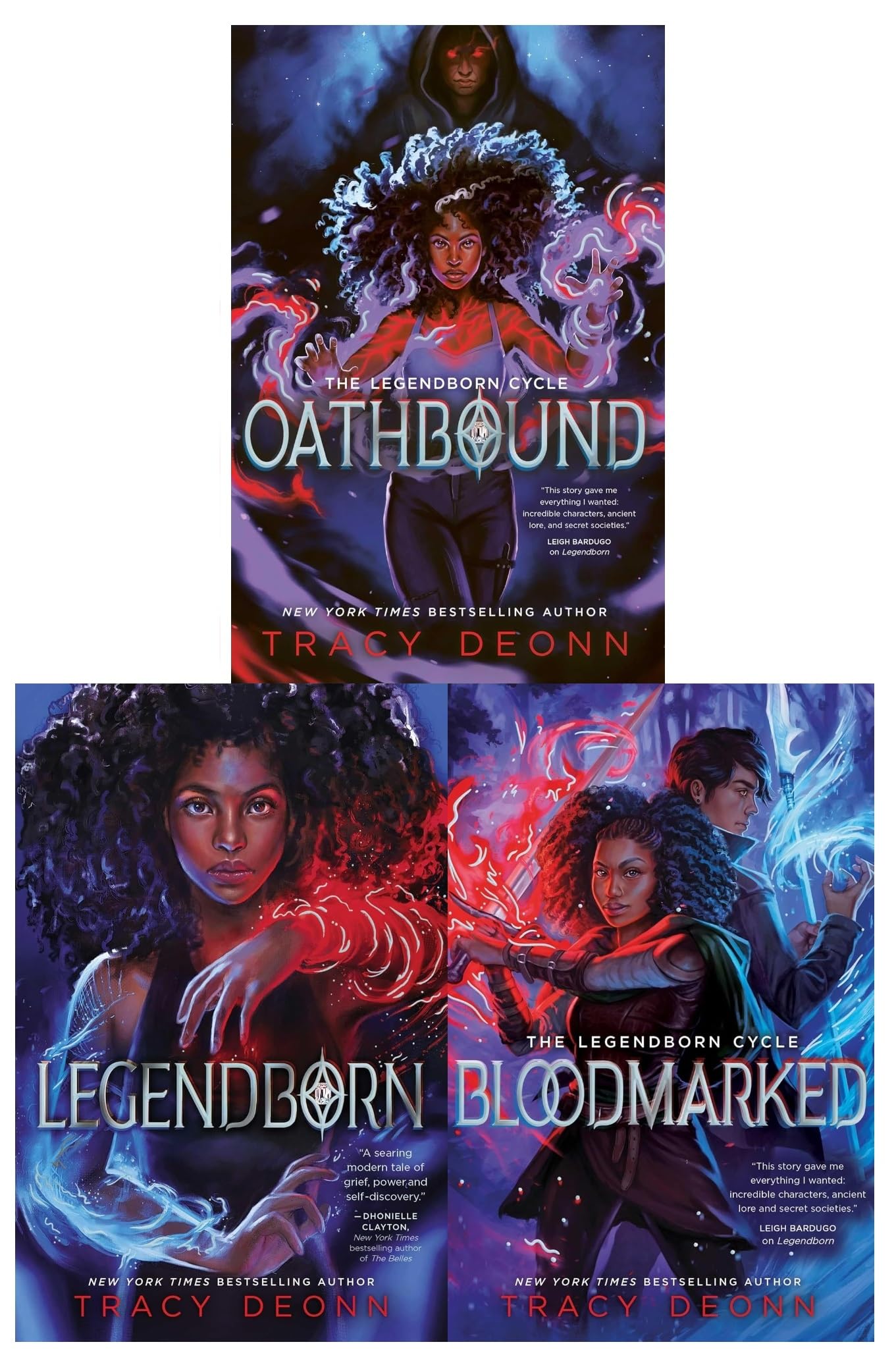 The Legendborn Cycle 3 Books Collection Set By Tracy Deonn (Bloodmarked, Legendborn, Oathbound)