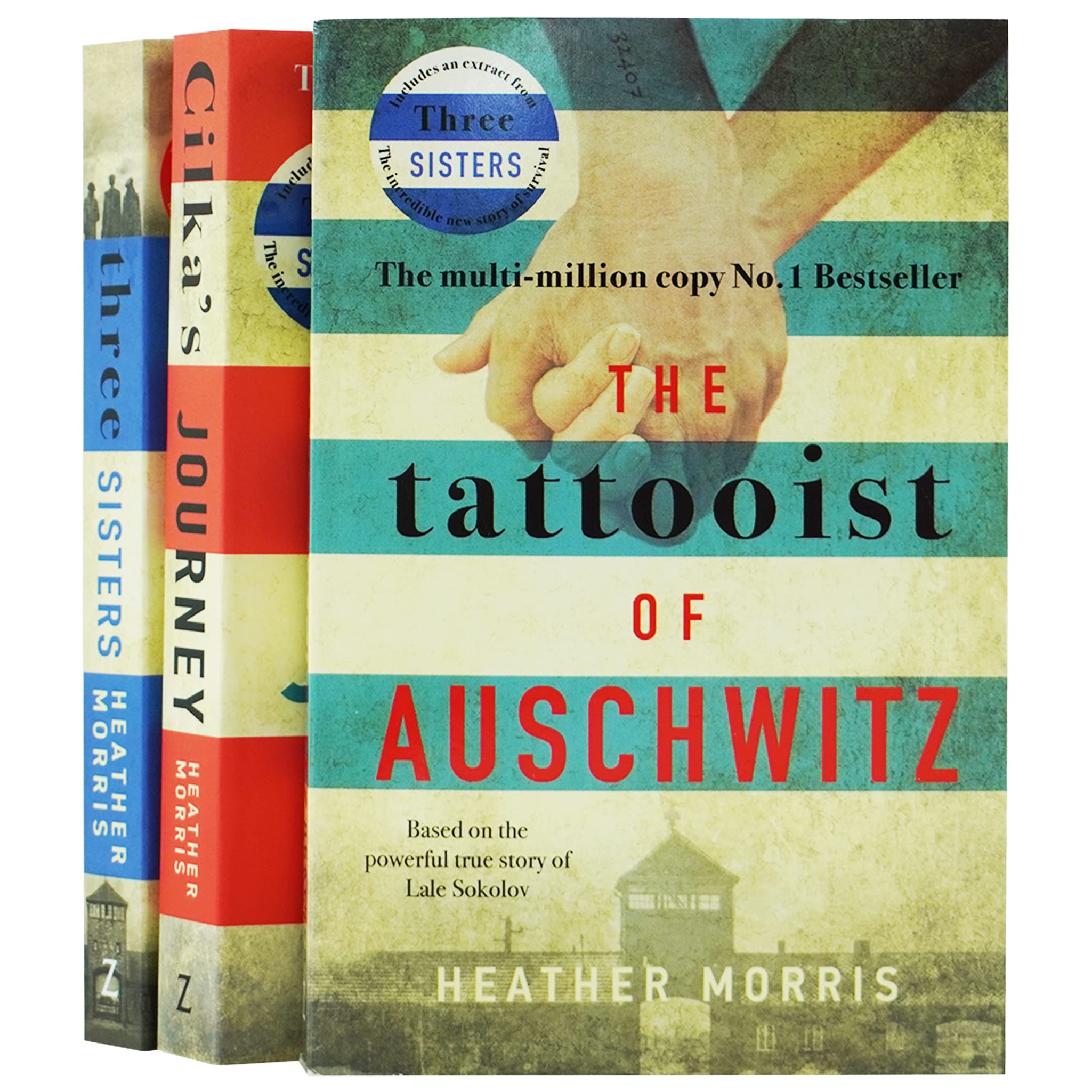 Heather Morris Tattooist of Auschwitz Collection 3 Books Set (The Tattooist of Auschwitz, Cilka's Journey and Three Sisters)