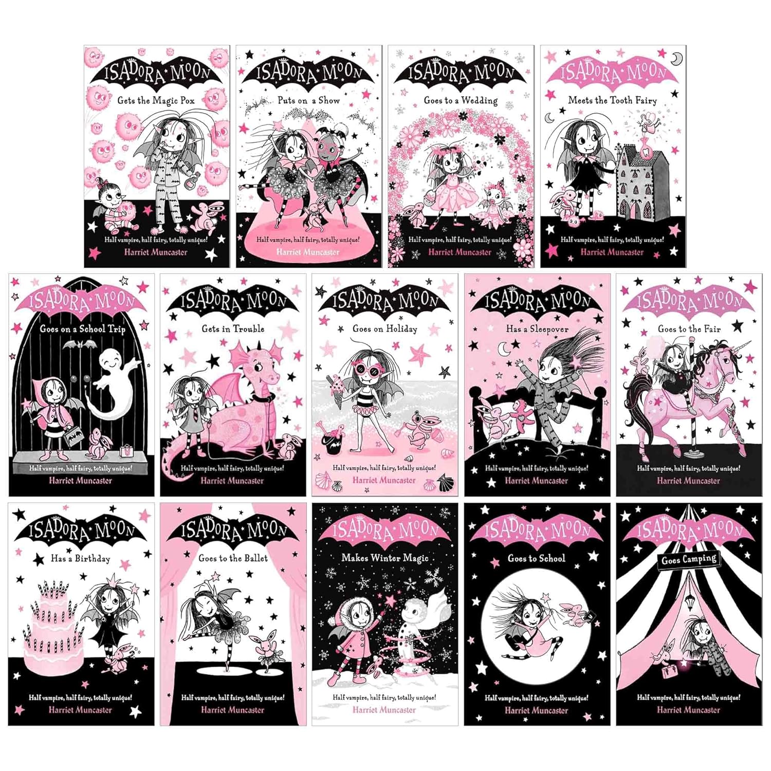 Harriet Muncaster Isadora Moon Collection 14 Books Set ( Has a Birthday, Goes Camping , Gets in Trouble & Many More!)