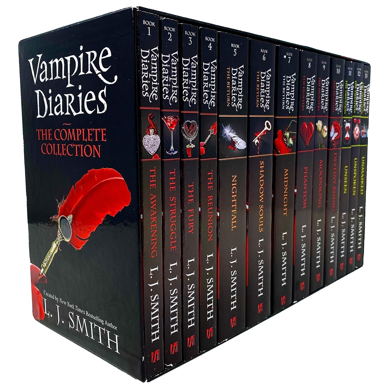 Vampire Diaries Complete Collection by LJ Smith, 13 Books Box Set Young Adult Paranormal Romance Series, Teen Fiction, Supernatural Love and Fantasy