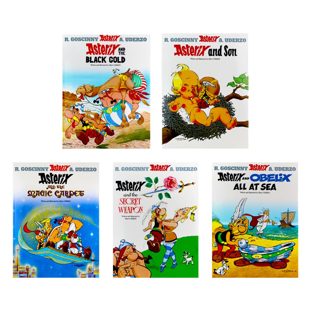Asterix and Obelix All at Sea Series 6 – 5 Book Set Collection (26-30) Kids Comics Adventure Humor Illustrated Fiction by Rene Goscinny Orion Books