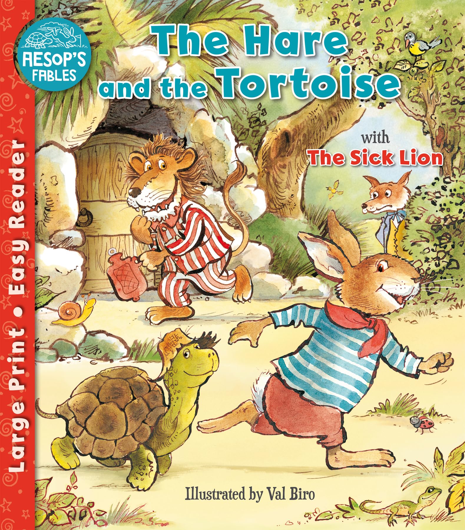 The Hare and the Tortoise and The Sick Lion (Aesop's Fables Easy Readers) - A Fun 6+ Year Old Children's Book