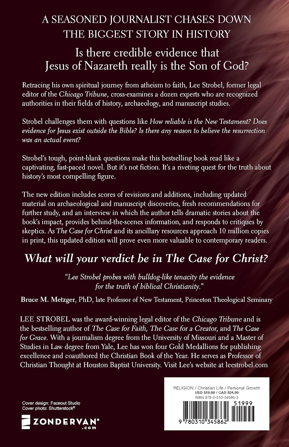 The Case for Christ Book by Lee Strobel | A Journalist's Personal Investigation of the Evidence for Jesus | Paperback