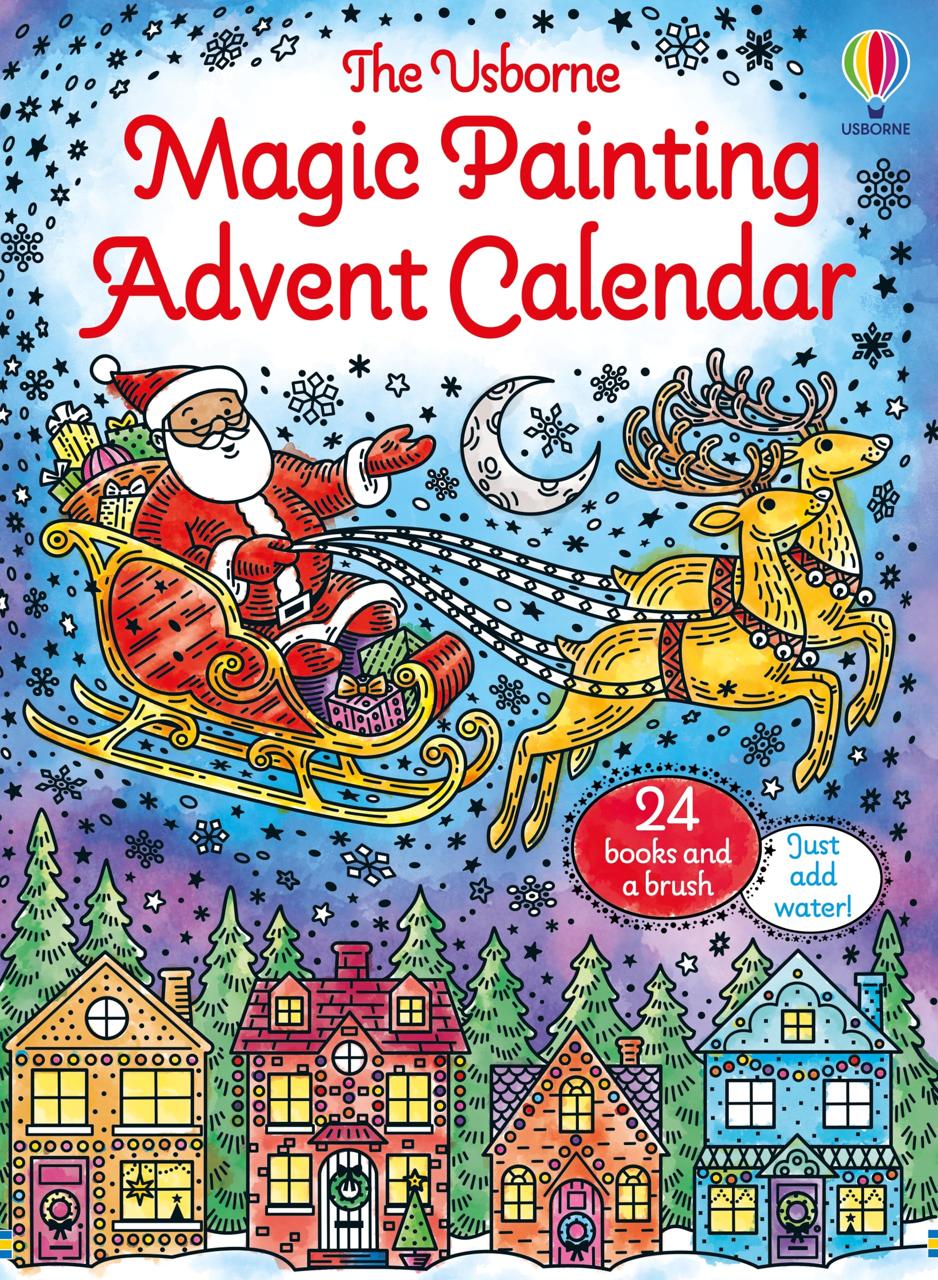 Magical Christmas Painting Advent Calendar by Abigail Wheatley | 24 Festive Books, Paintbrush and Endless Fun (Paperback)