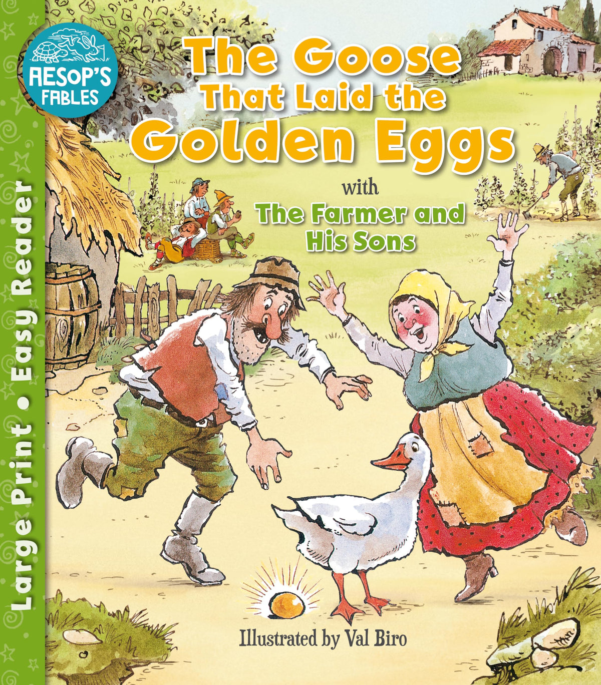 The Goose That Laid the Golden Eggs and The Farmer and His Sons Book - Aesop's Fables Easy Readers for Ages 6+