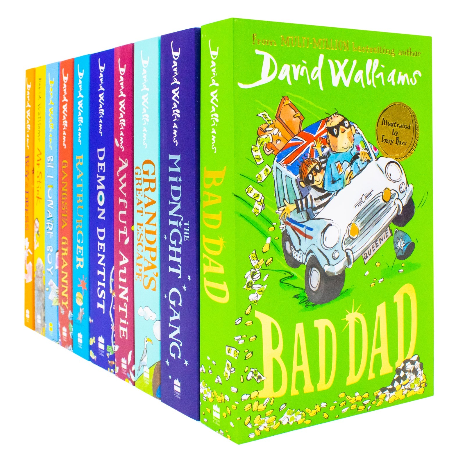 David Walliams The Terrific Ten Mega Massive 10 Books Box Set - Fun and Adventure for 8+ Years Children Paperback Young Readers family Fun Reading