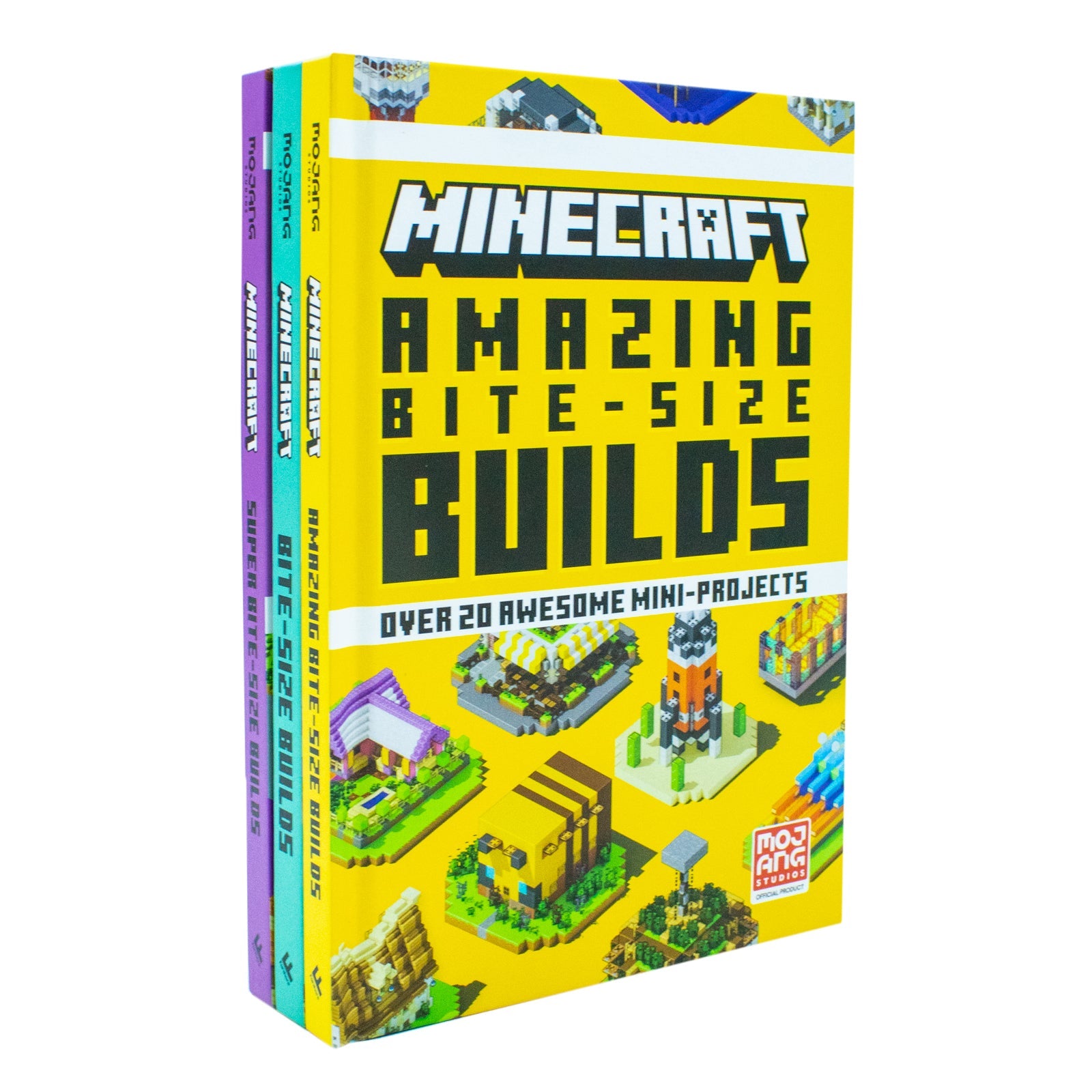 Minecraft Bite Size Builds Slipcase  3 Books Set  The official collection of illustrated mini projects with over 60 fun builds: great for gamers of all ages and abilities