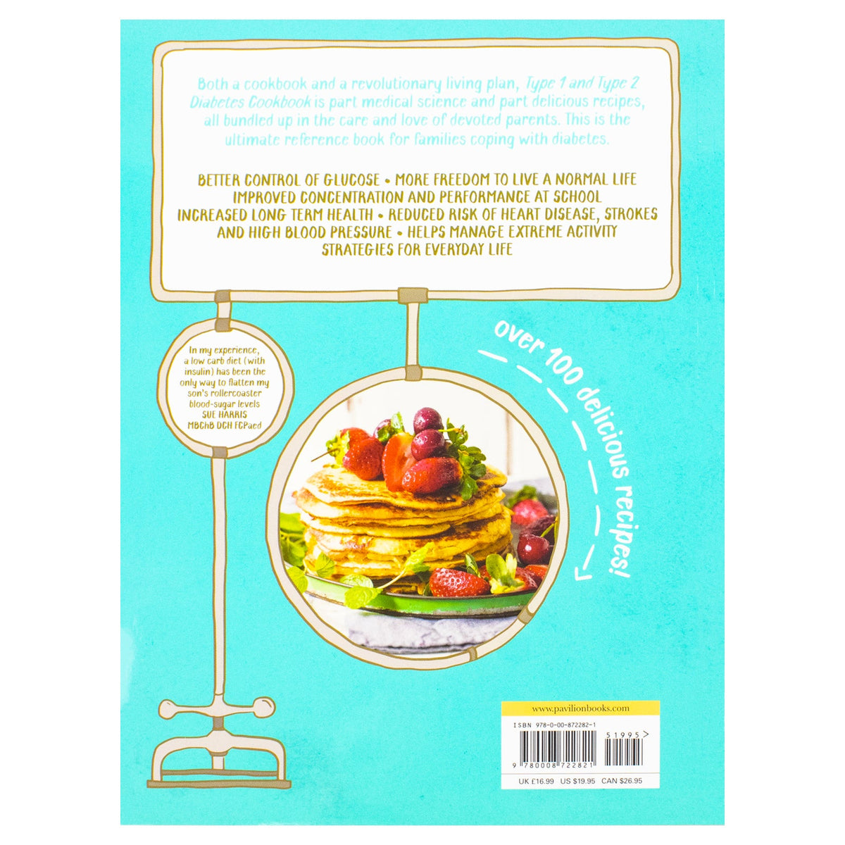 Type 1 and Type 2 Diabetes Cookbook by Vickie De Beer: Low carb and healthy recipes to control blood sugar levels for all the family | Paperback
