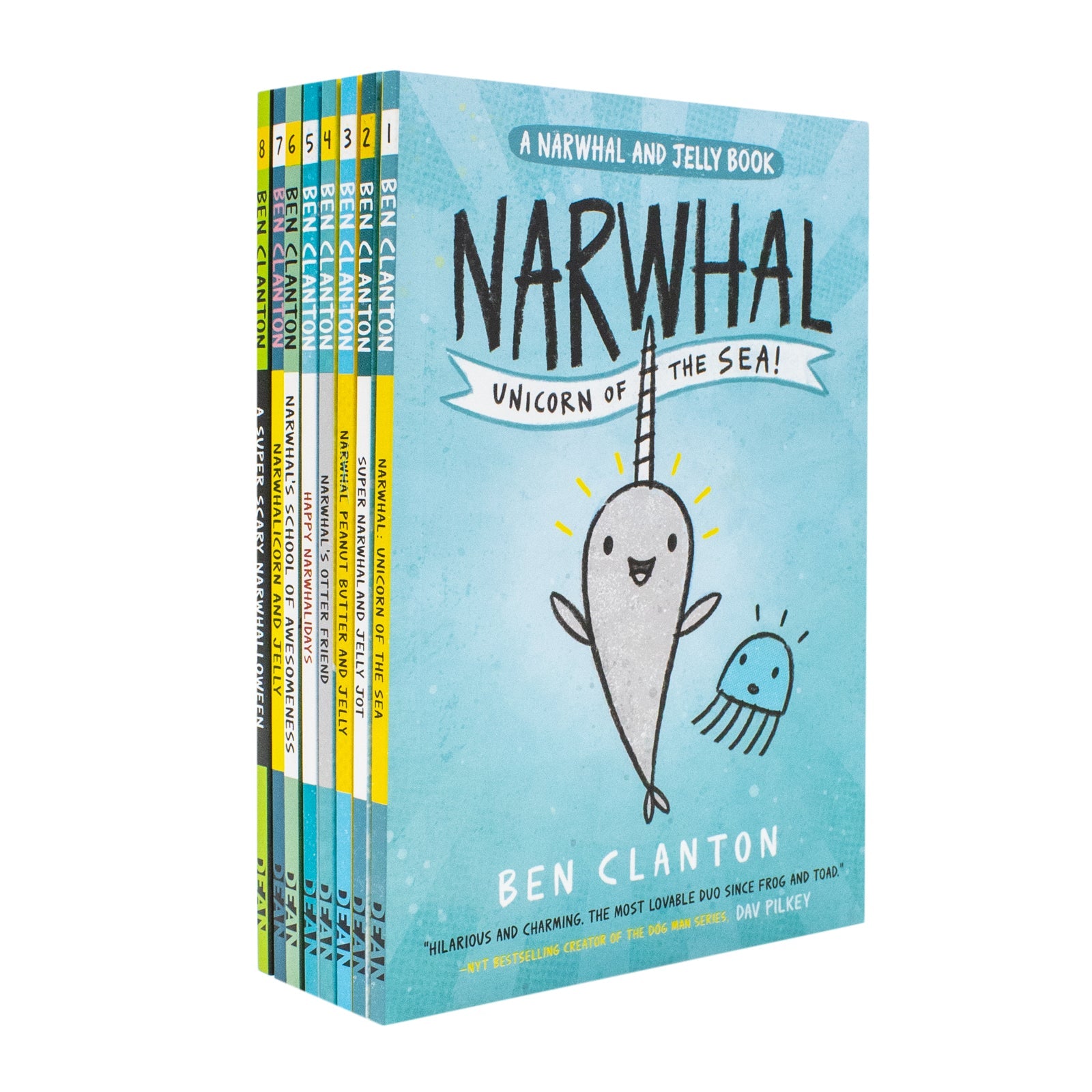 Narwhal and Jelly Series 8 Books Collection Set (Narwhal: Unicorn of the Sea!, Super Narwhal and Jelly Jolt, Peanut Butter and Jelly, Narwhal's Otter Friend, Happy Narwhalidays & 3 More)