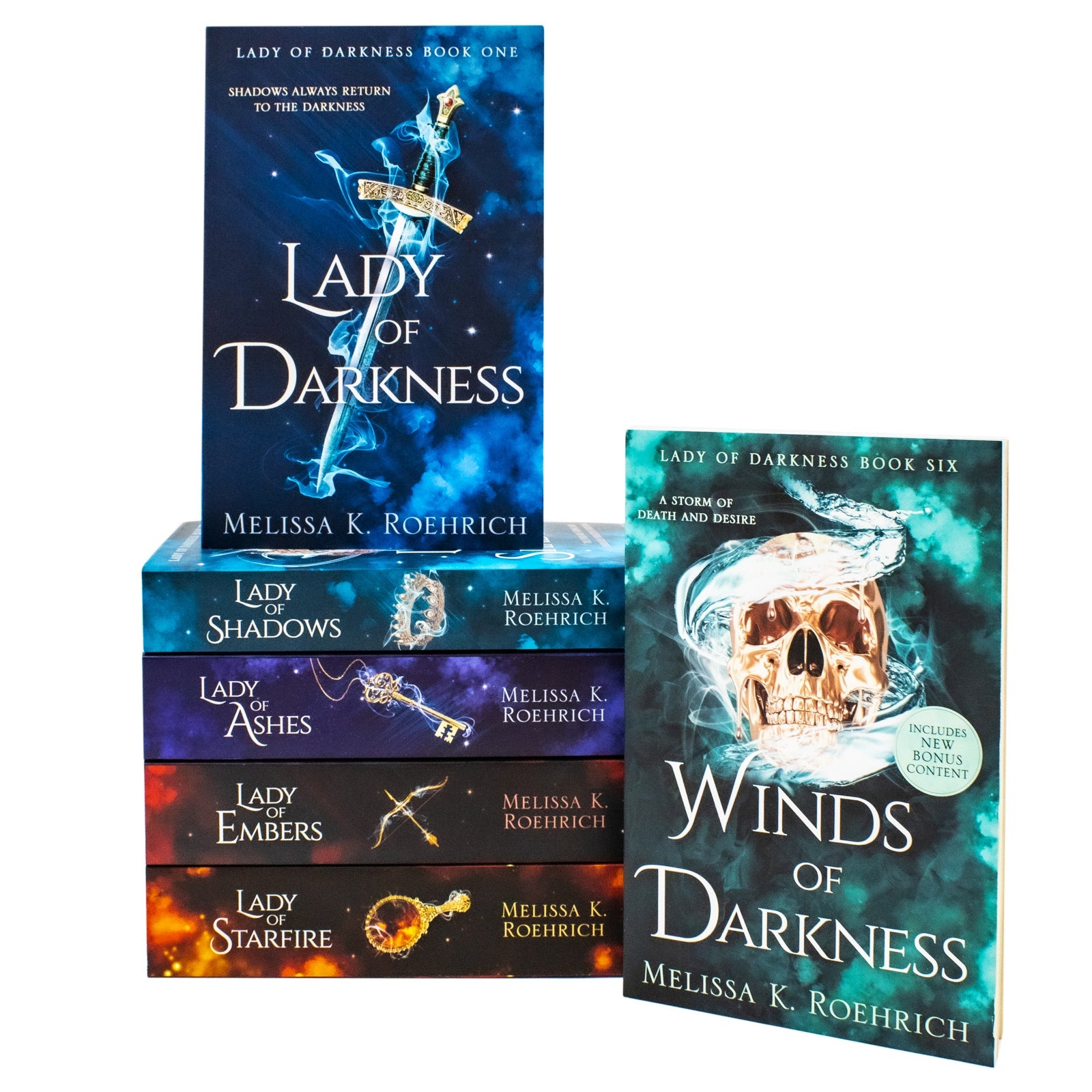 Lady of Darkness Series 6 Books Collection Set By Melissa K. Roehrich (Lady of Darkness, Lady of Shadows, Lady of Ashes, Lady of Embers, Lady of Starfire and Winds of Darkness)