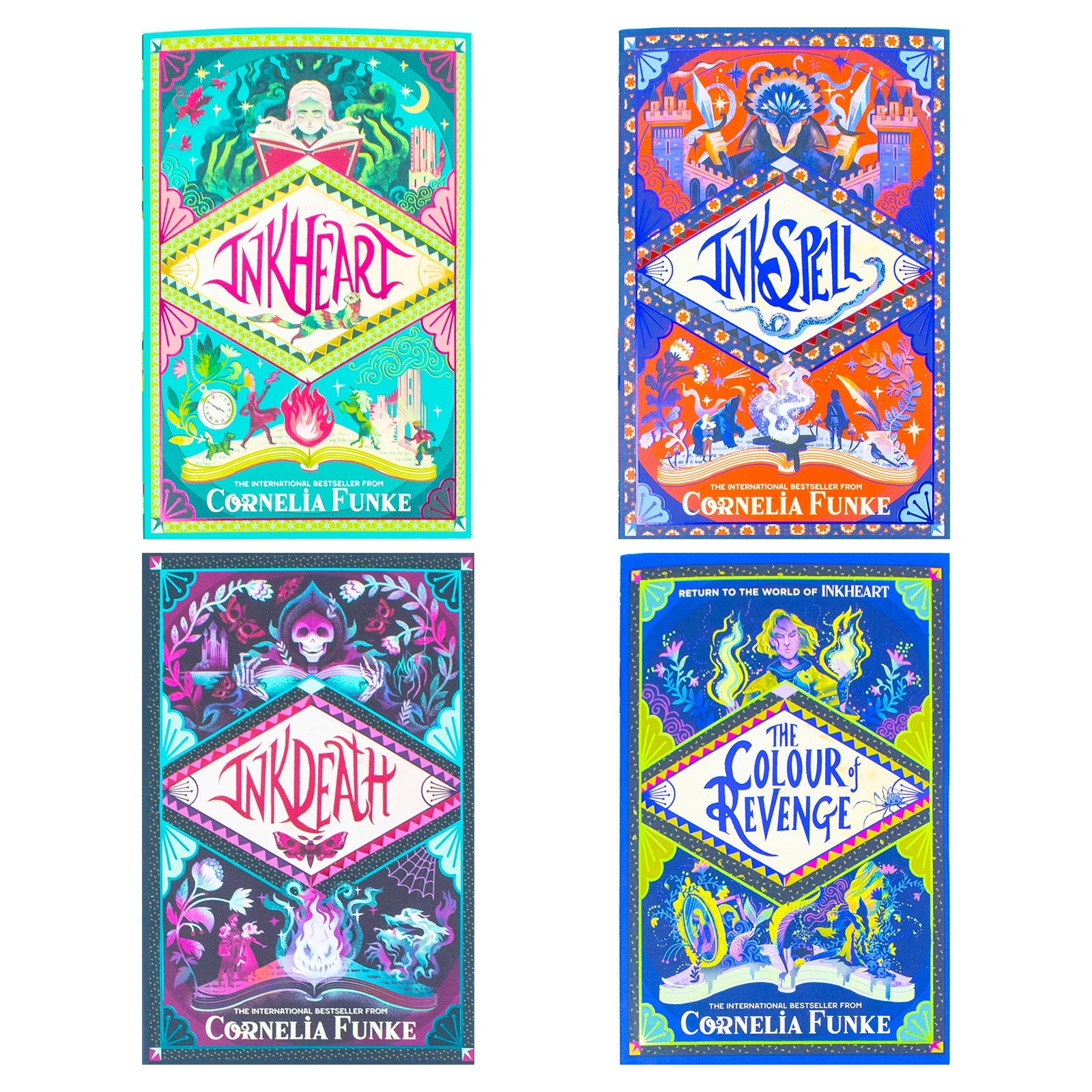 Inkheart Trilogy 4 Book Set by Cornelia Funke, Captivating Magical Fantasy Adventure for Young Readers Ages 12+