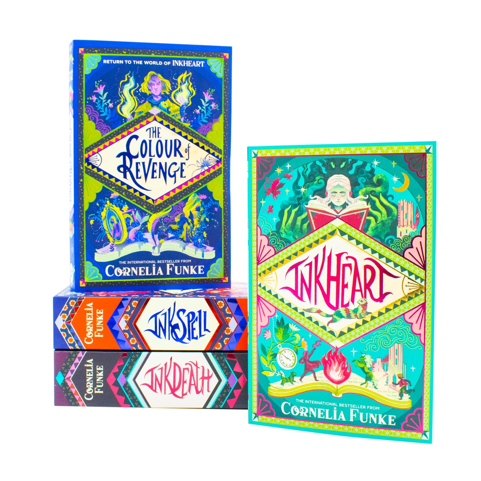Inkheart Trilogy 4 Book Set by Cornelia Funke, Captivating Magical Fantasy Adventure for Young Readers Ages 12+
