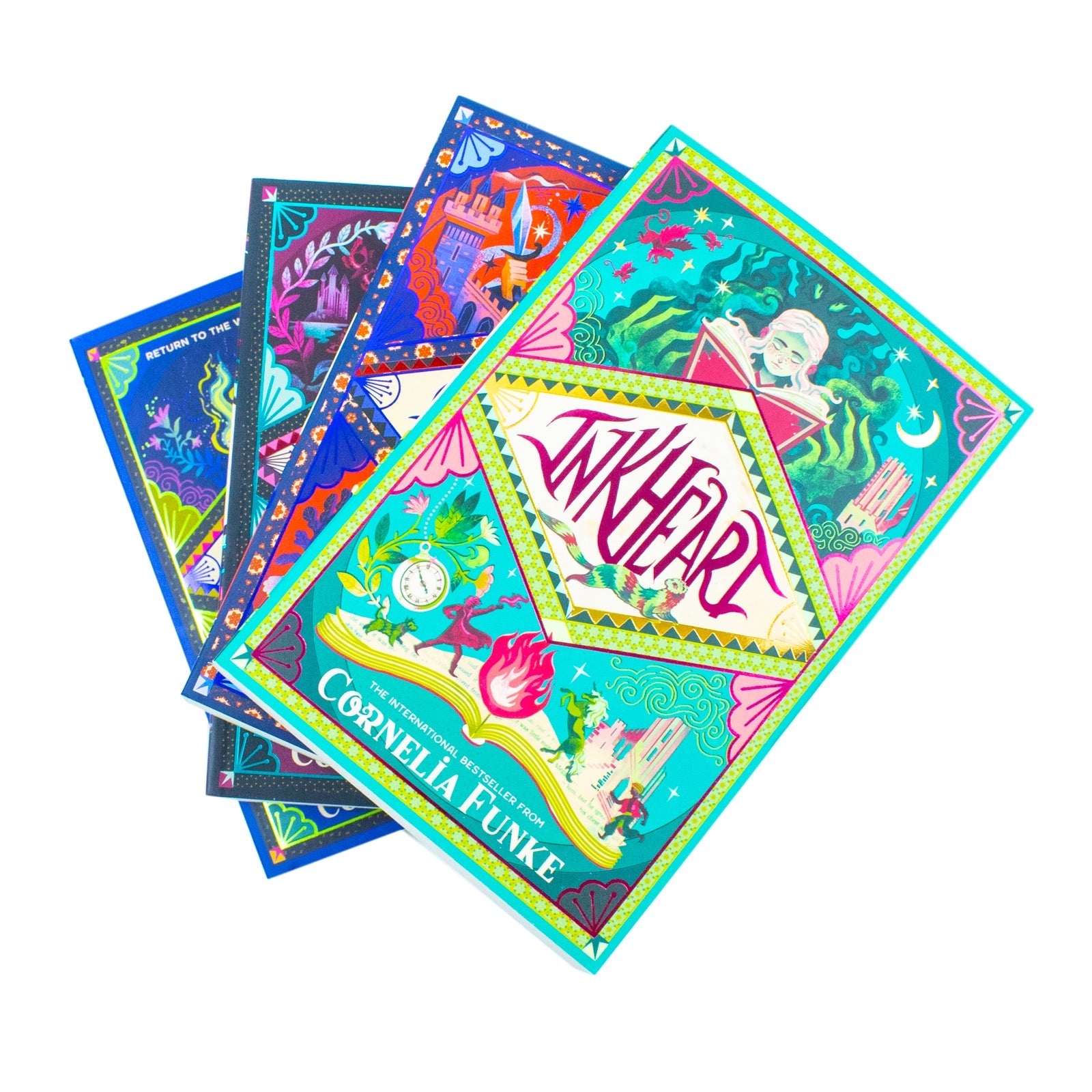Inkheart Trilogy 4 Book Set by Cornelia Funke, Captivating Magical Fantasy Adventure for Young Readers Ages 12+