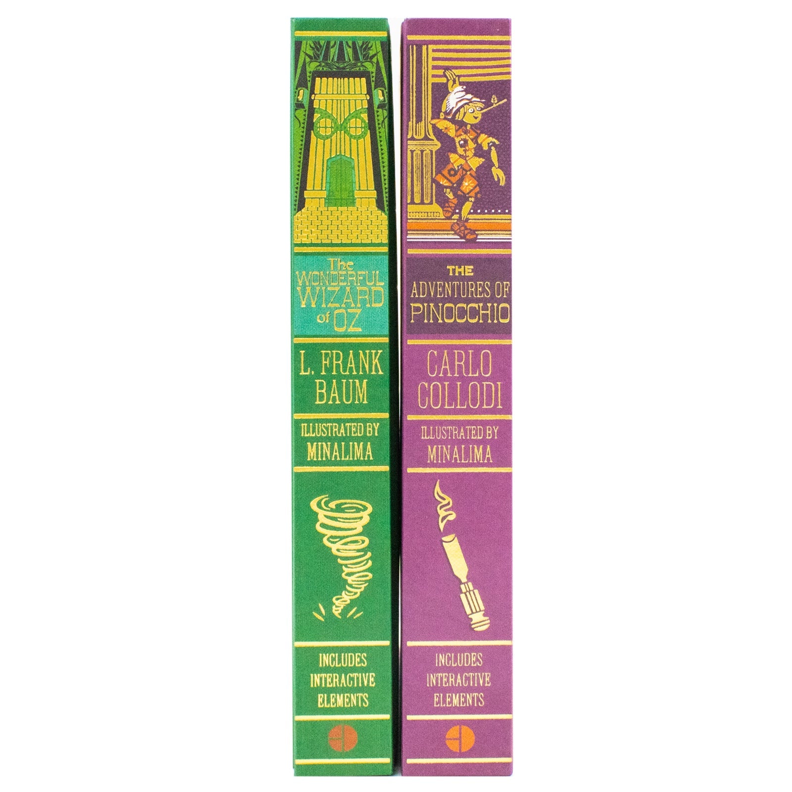 The Wonderful Wizard of Oz and The Adventures of Pinocchio - Minalima Edition 2 Books Collection Set | Illustrated with Interactive Elements