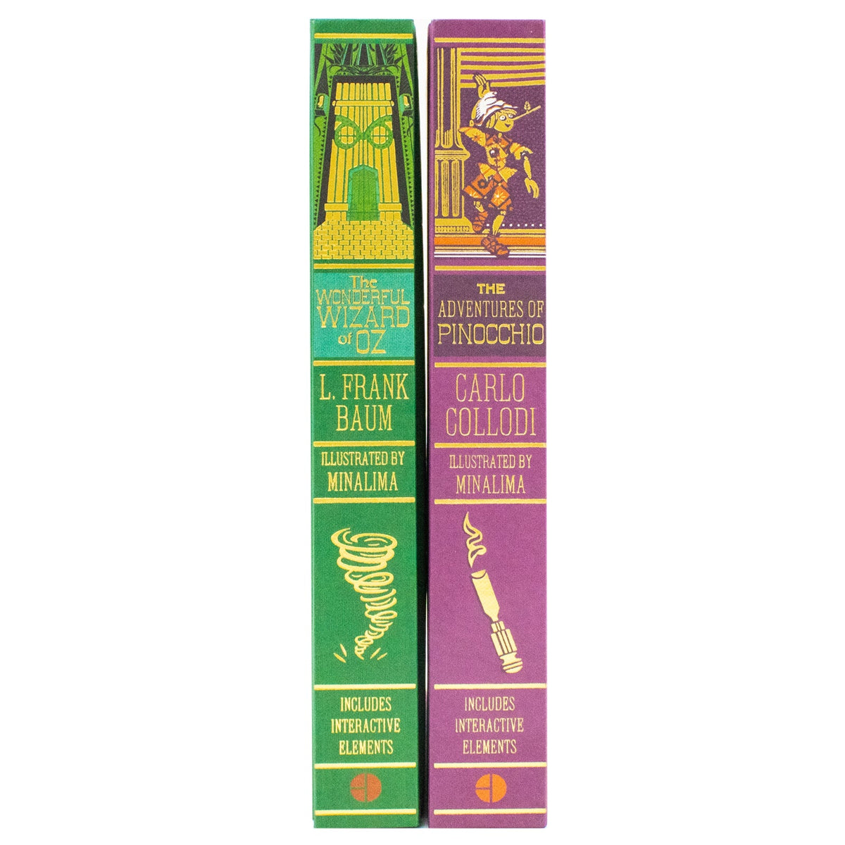 The Wonderful Wizard of Oz and The Adventures of Pinocchio - Minalima Edition 2 Books Collection Set | Illustrated with Interactive Elements