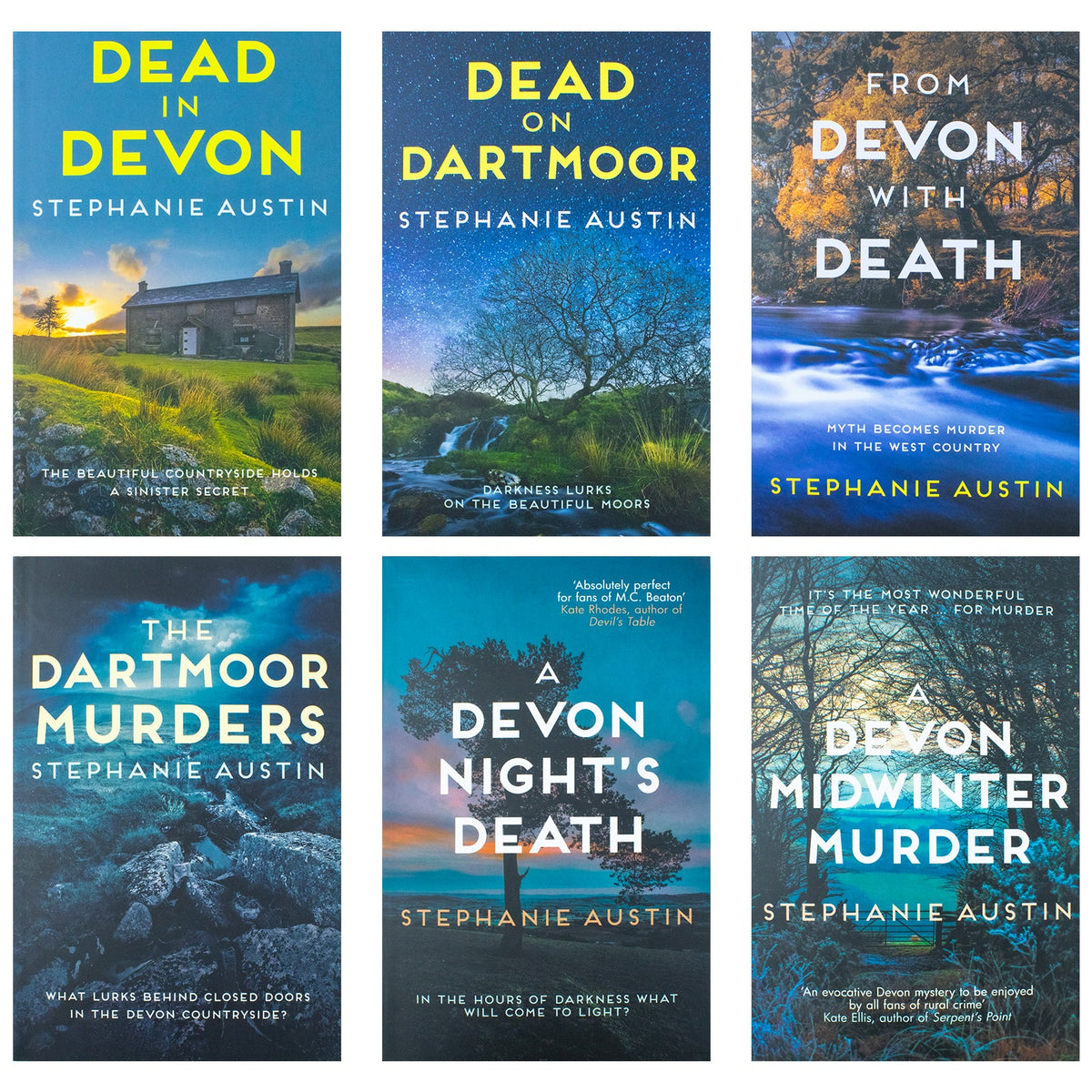 Stephanie Austin Devon Mysteries 6-Book Collection Set | Crime, Thriller, Murder & Suspense Fiction – Sleuth Investigations in Dartmoor & Beyond