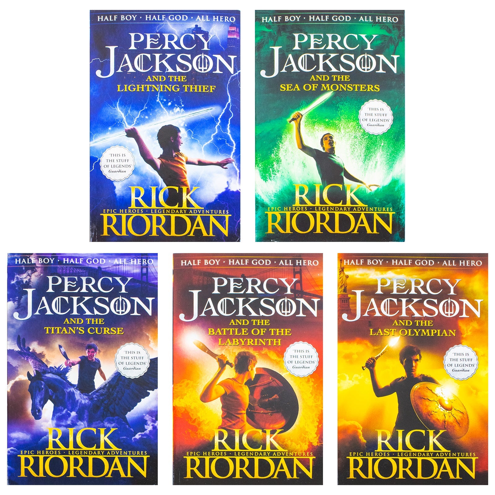 Percy Jackson & the Olympians 5 Children Book Collection Set Series Box Set