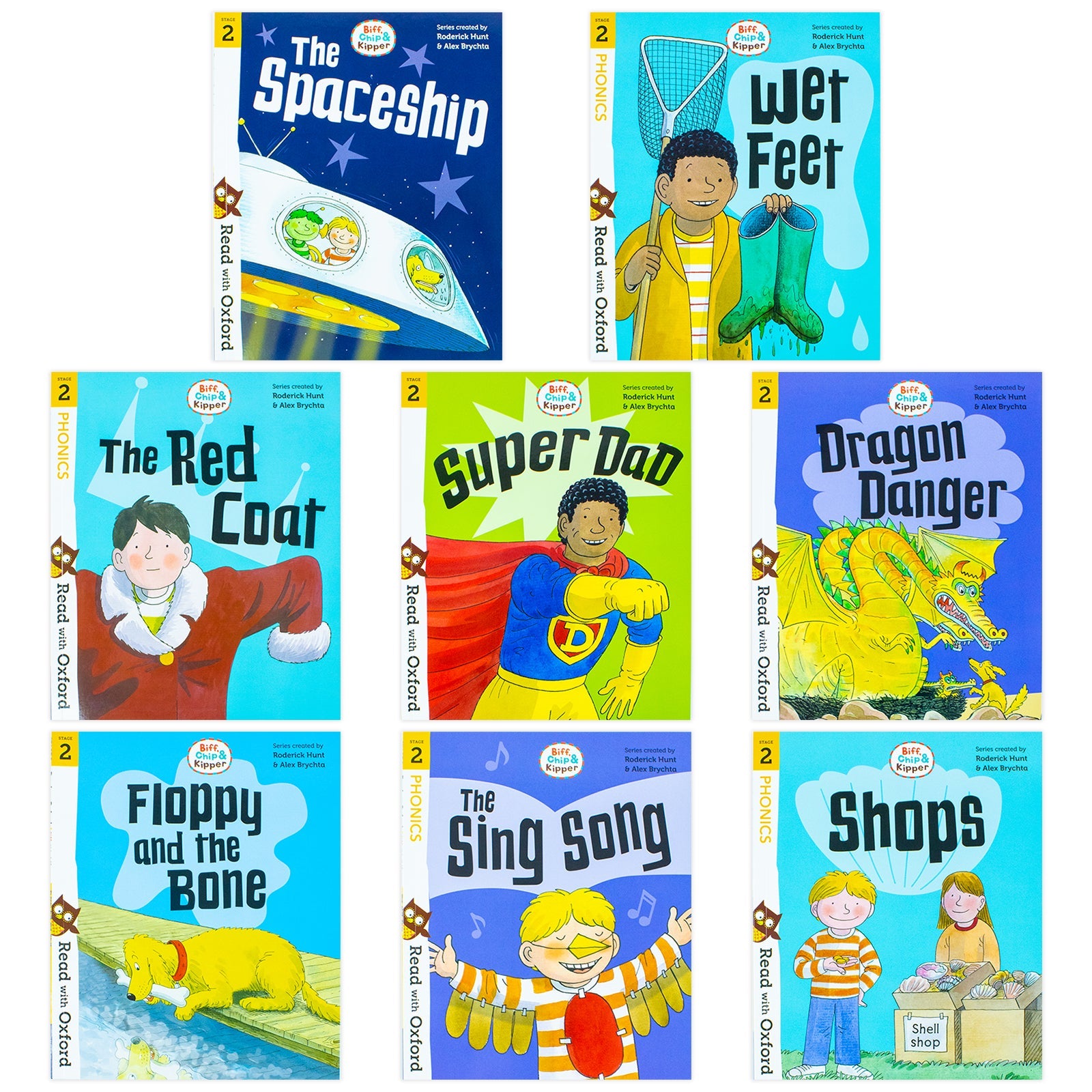 Biff, Chip and Kipper Stage 2 Read with Oxford – 16-Book Collection Set | Early Readers, Literacy, Fun Learning & Educational Kids' Storybooks