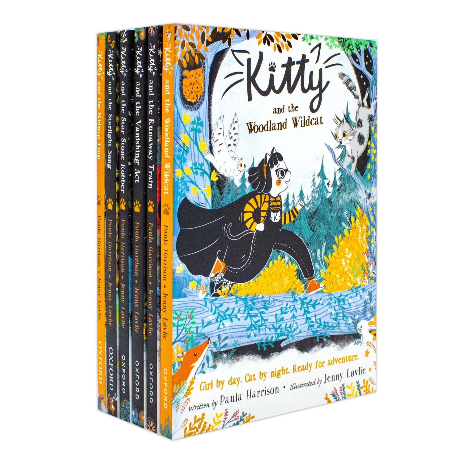 Paula Harrison Kitty Series 6 Books Set (Books 7-12) (Runaway Train, Vanishing Act, Star Stone Robber, Starlight Song, Woodland Wildcat, Kidnap Trap)