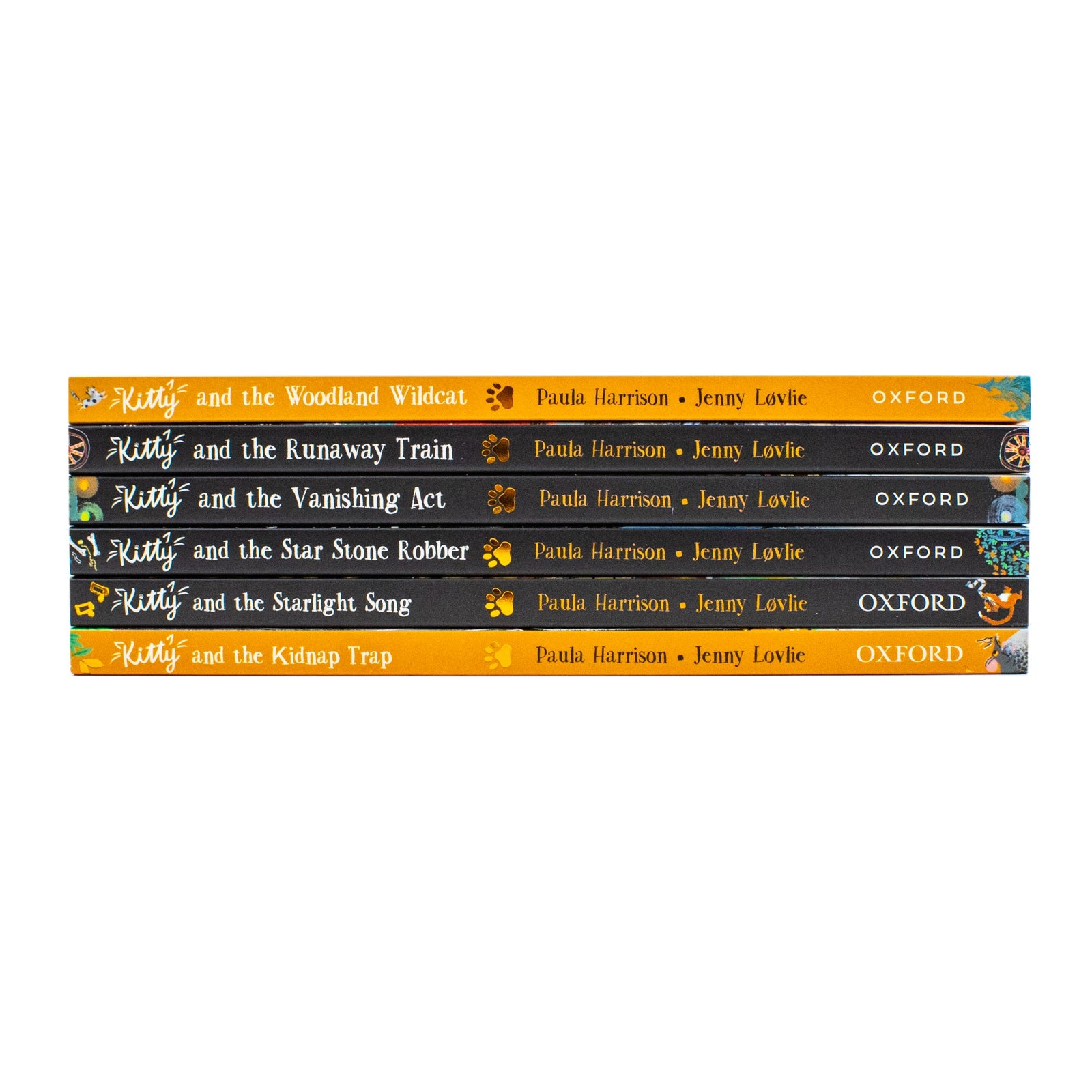 Paula Harrison Kitty Series 6 Books Set (Books 7-12) (Runaway Train, Vanishing Act, Star Stone Robber, Starlight Song, Woodland Wildcat, Kidnap Trap)